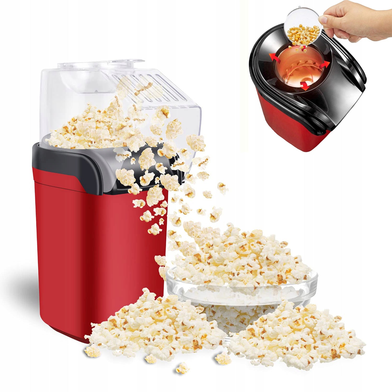 1200W 230V NON-FAT POPCORN MACHINE FOR HOME AUTOMATIC MACHINE