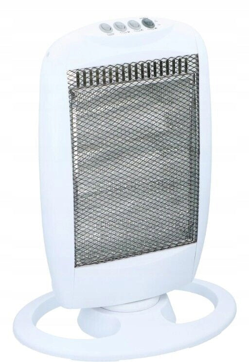 1200W Electric Halogen Heater – White