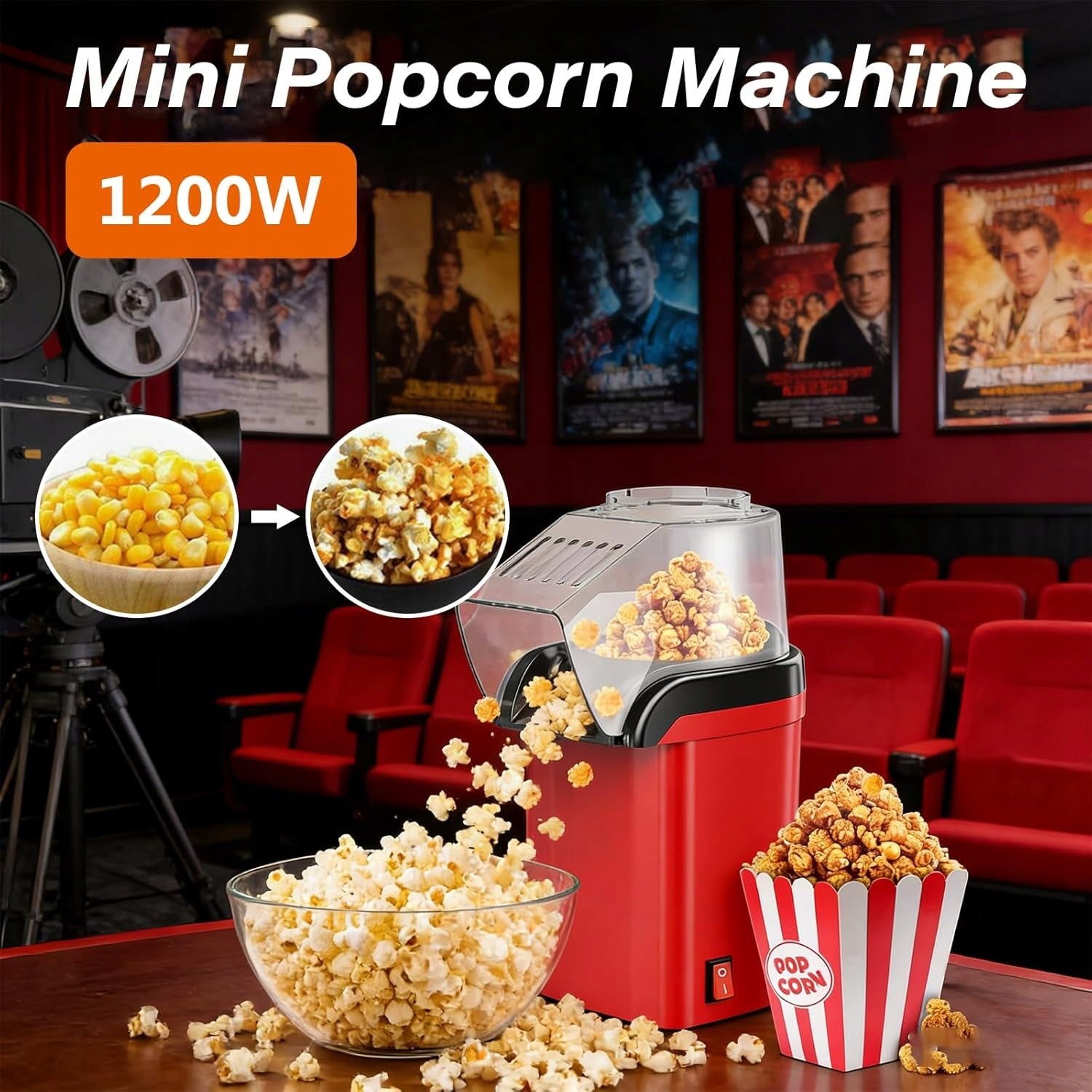 1200W HOT AIR POPCORN MACHINE WITHOUT OIL READY IN 3 MIN Brand no brand