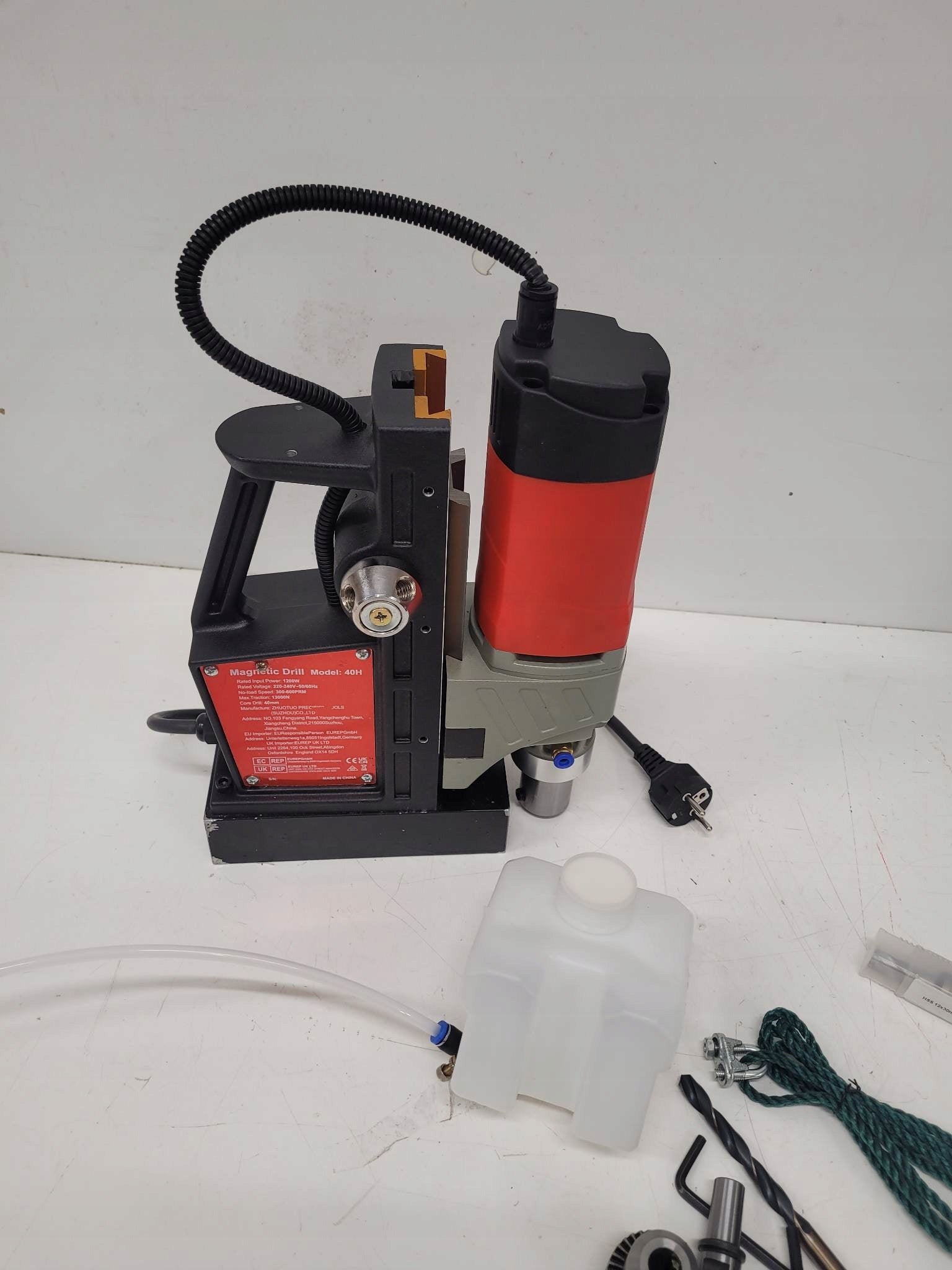 1200W Magnetic Drill 1.57" Boring 2922LBF 580RPM Variable Speed CE Portable Drill weight 15 kg