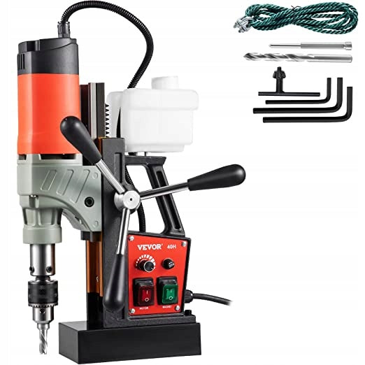 1200W Magnetic Drill 1.57" Boring 2922LBF 580RPM Variable Speed CE Portable
