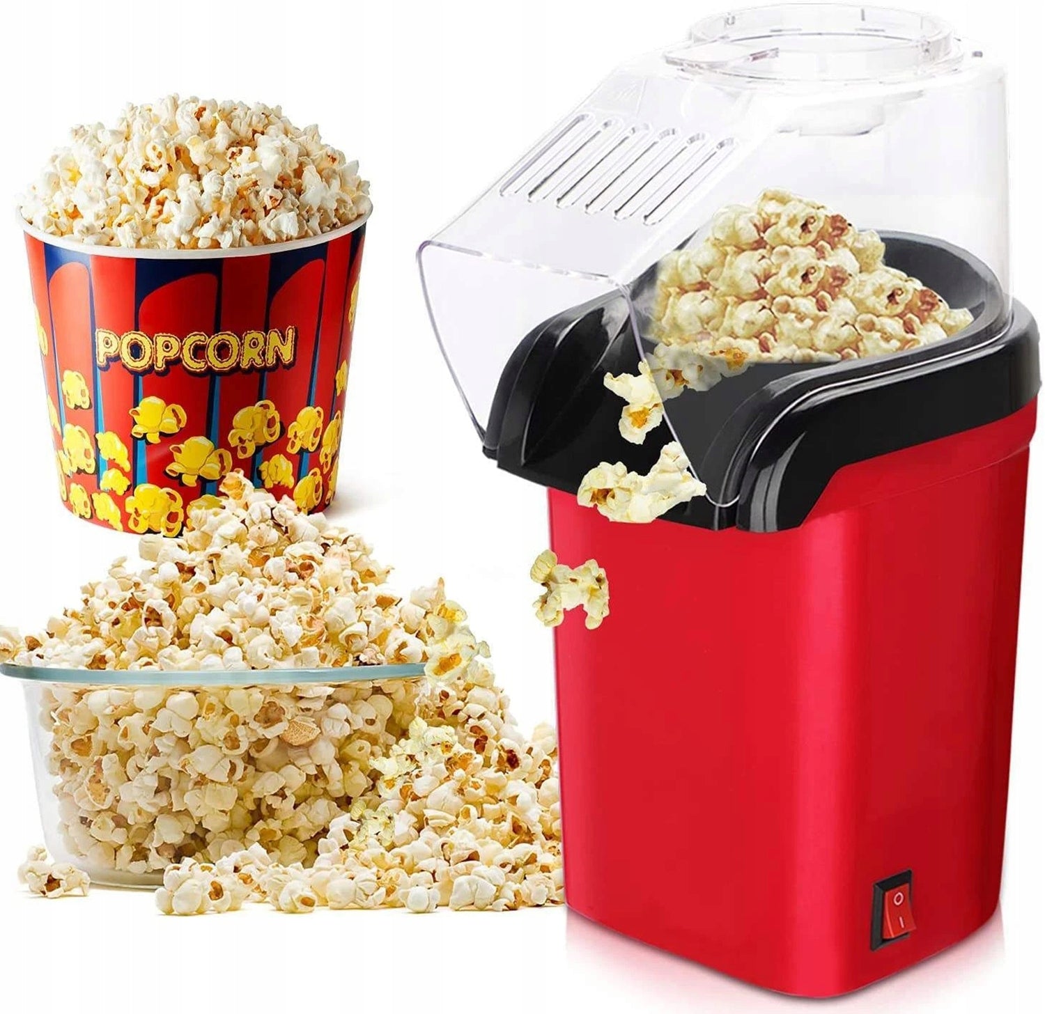 1200W NON-FAT POPCORN MACHINE FOR HOME AUTOMATIC DEVICE 230V Brand no brand