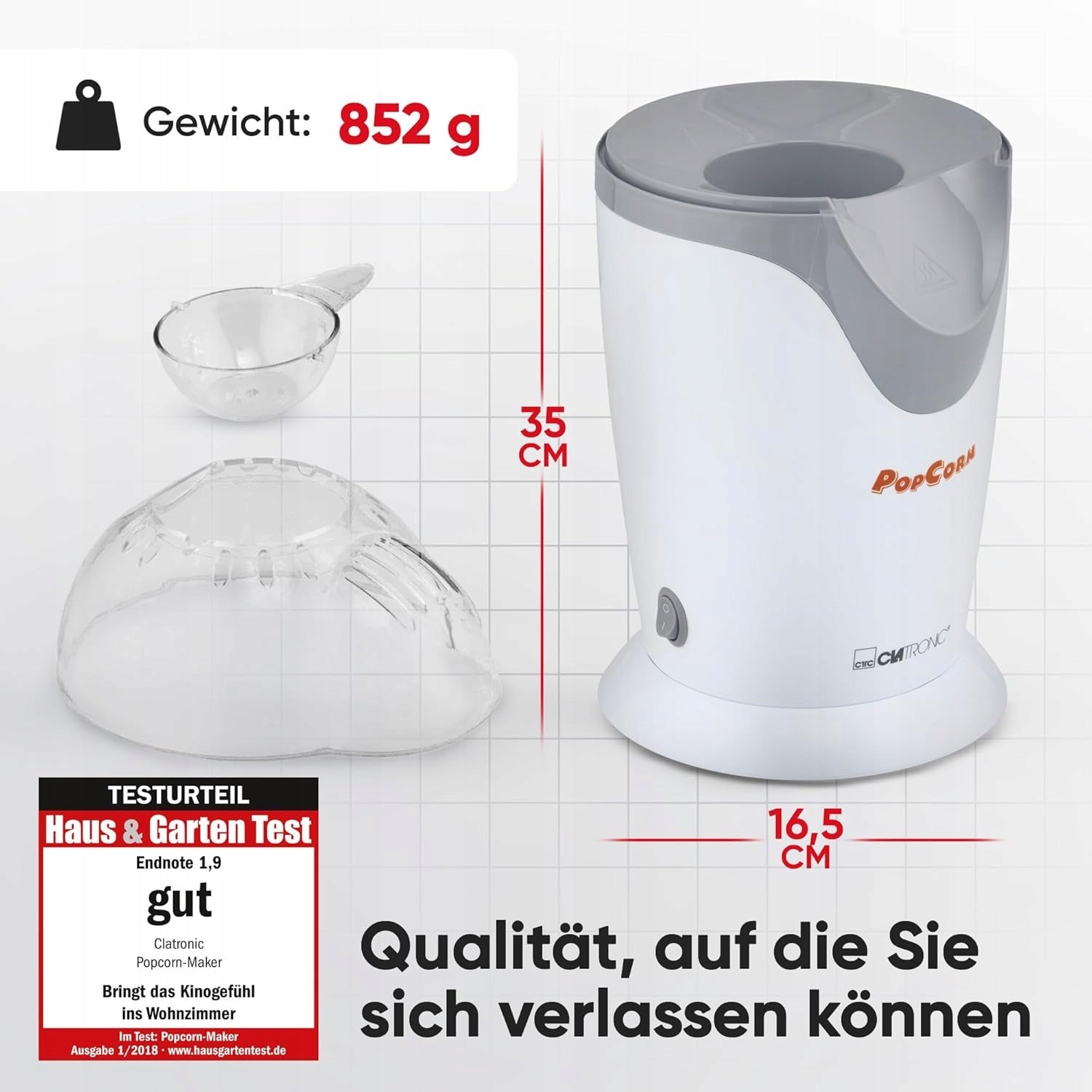 1200W POPCORN MACHINE FAT FREE HOT AIR WHITE EAN (GTIN) 5906104356676