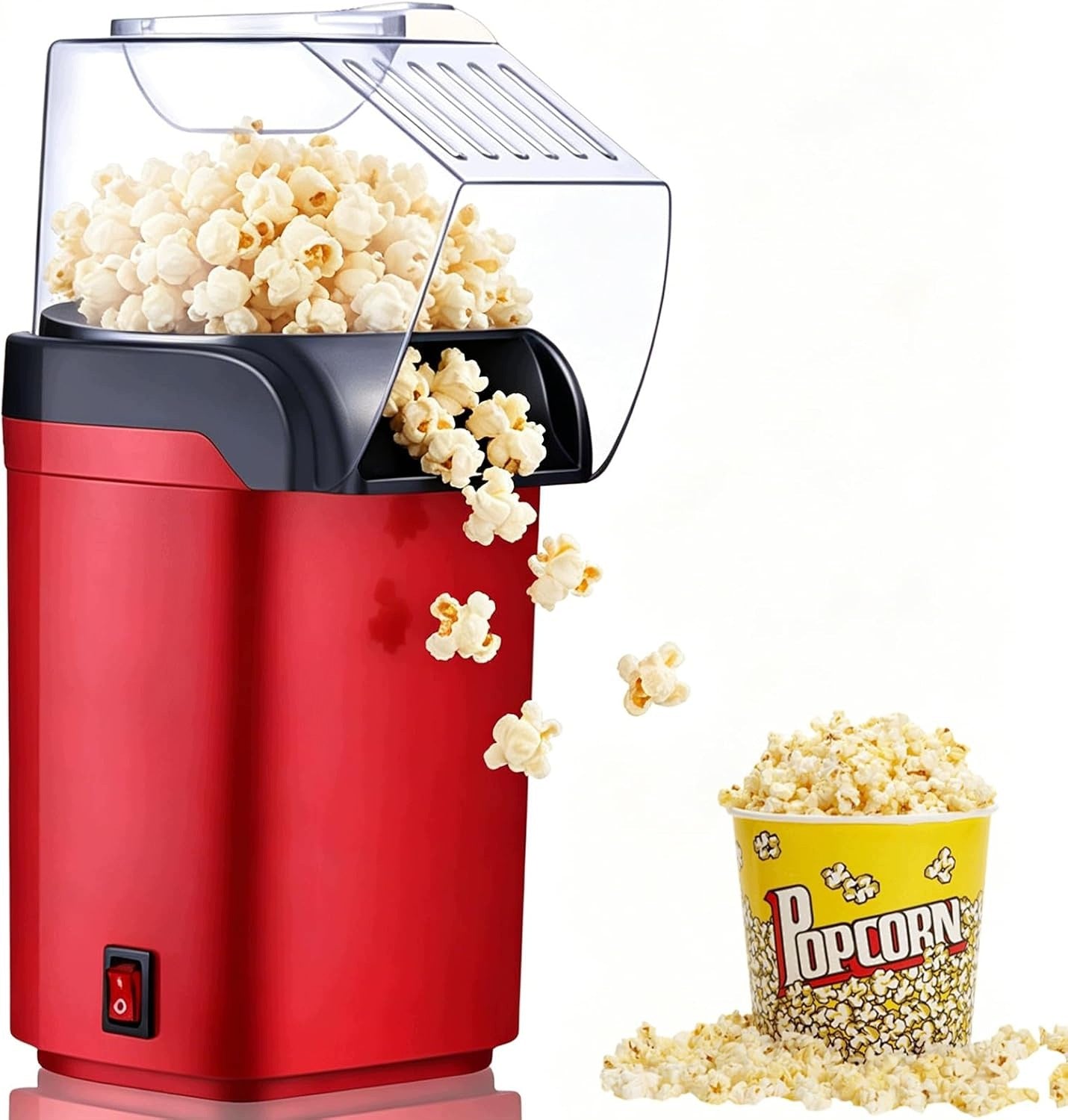 1200W POPCORN MACHINE, HOT AIR, HEALTHY POPCORN IN 2 MINUTES