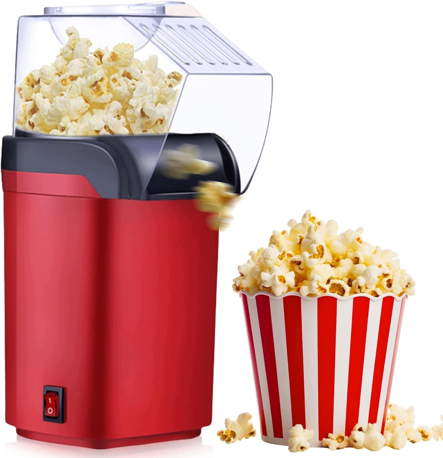 1200W POPCORN MACHINE WITHOUT FAT, ONE BUTTON OPERATION