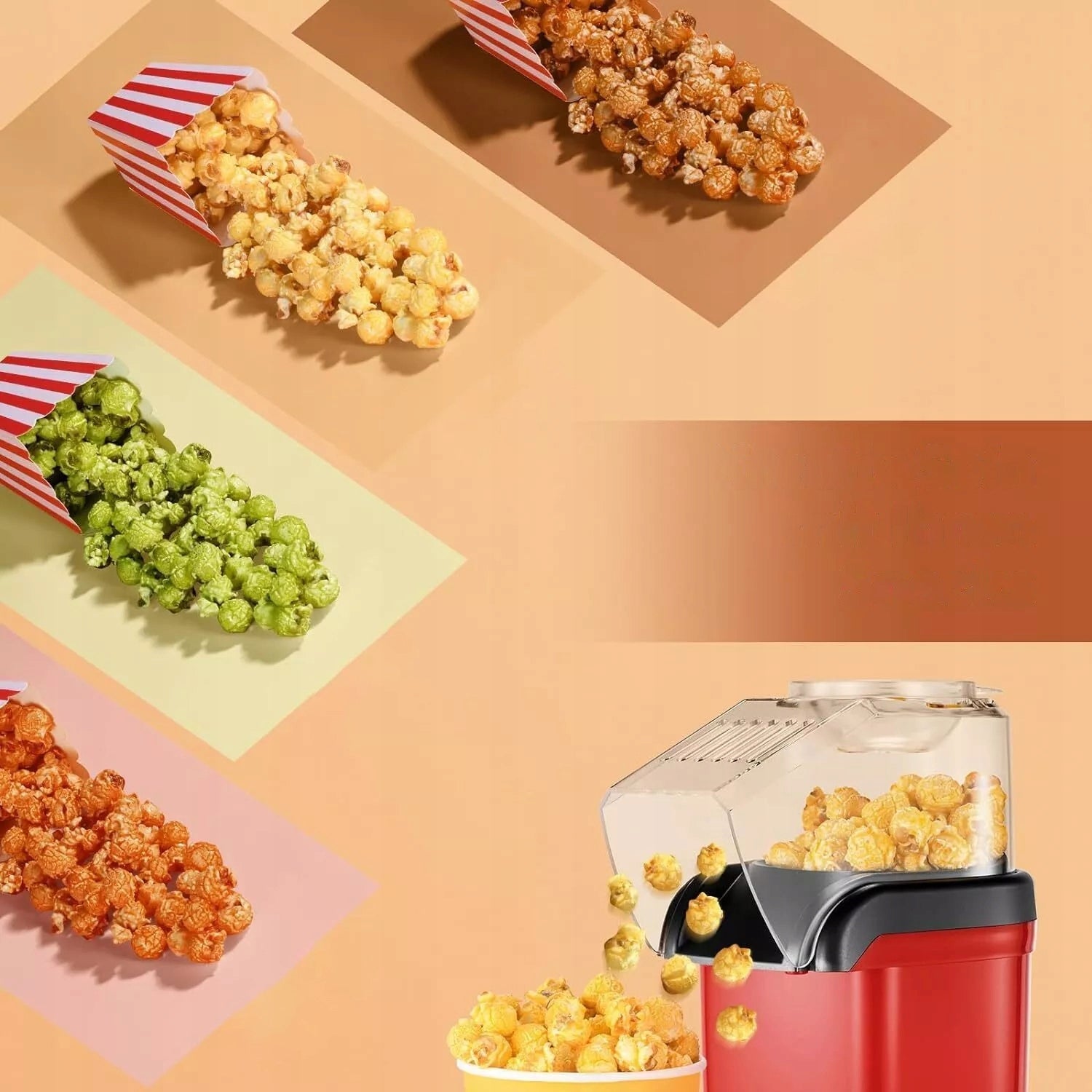 1200W hot air popcorn machine for preparation + measuring cup Brand no brand