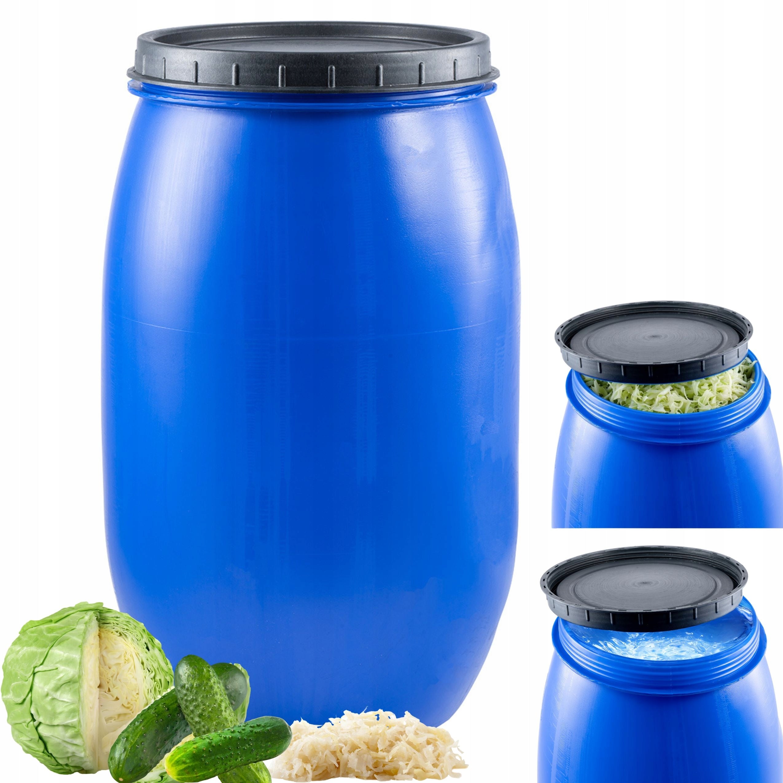 120L SCREWED PLASTIC BARREL FOR PICKING WATER TANK 120L