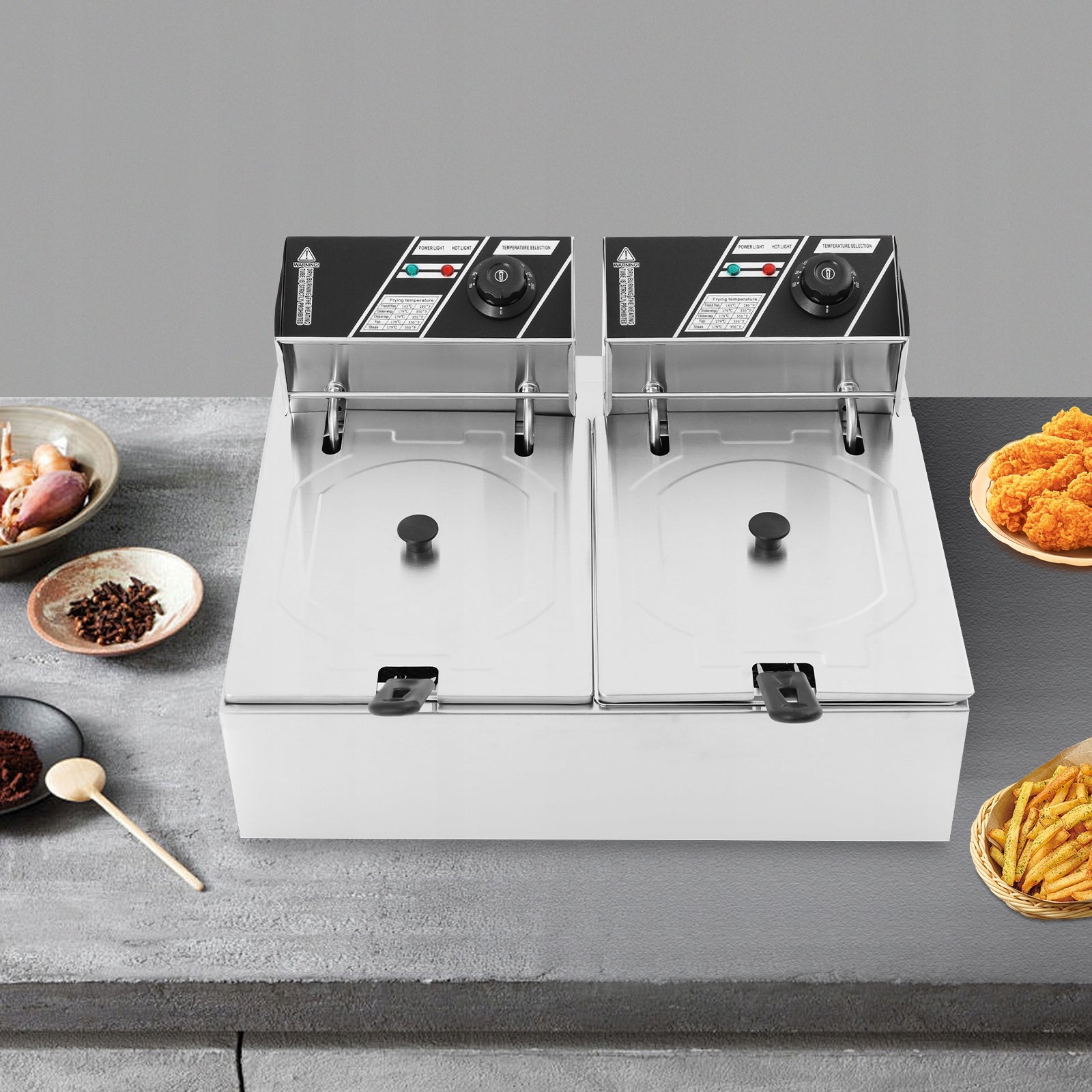 12L 2.5kW Commercial Double-Basket Electric Fryer EAN (GTIN) 751591578736
