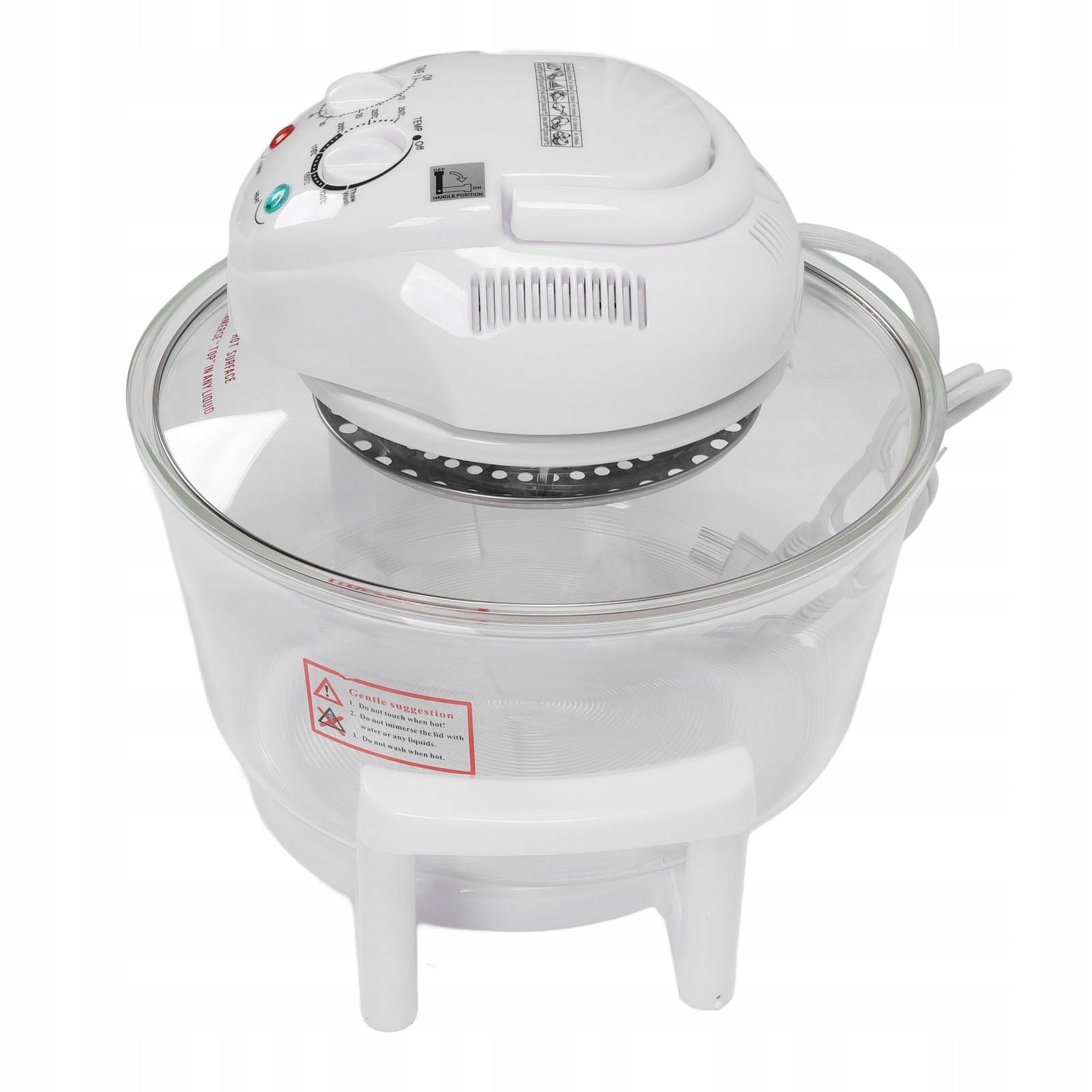 12L High Capacity 360 Degree Glass Fryer Visible QC