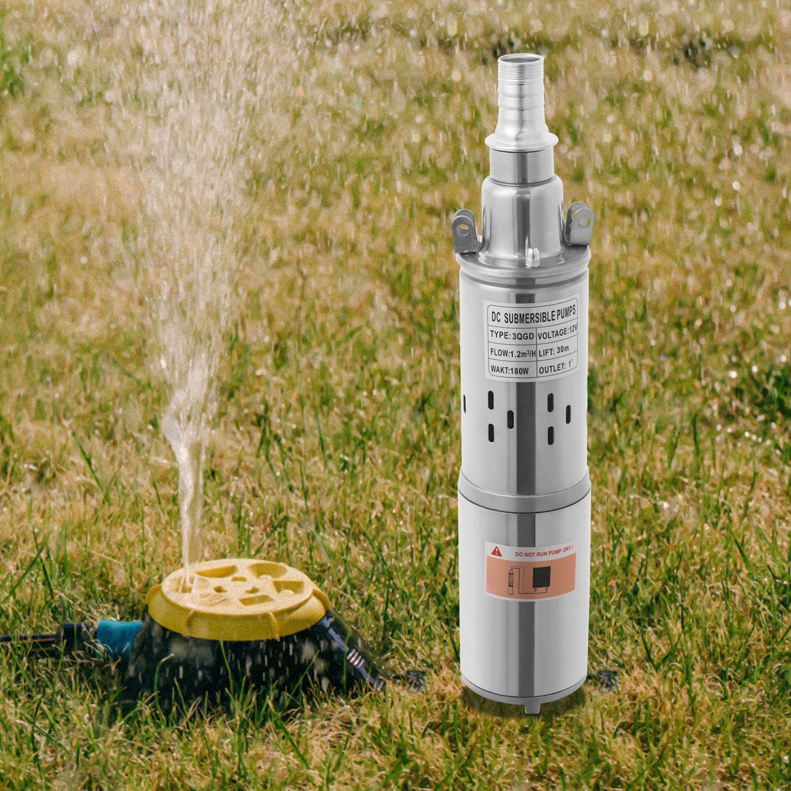 12V 180W SOLAR SUBMERSIBLE WATER PUMP FOR DEEP WELL Packaging status original