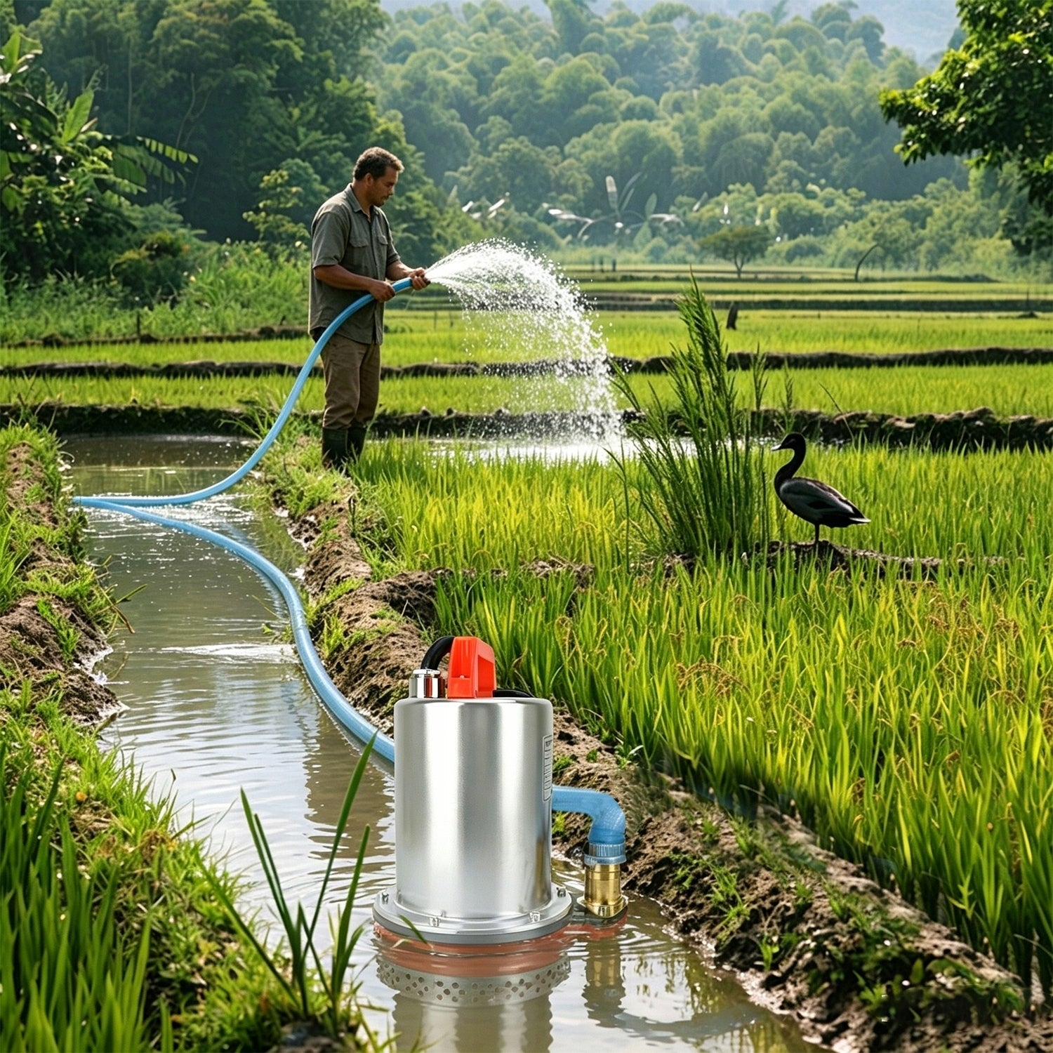 12V 180W SUBMERSIBLE PUMP SOLAR POWERED FOR FIELD WORK WITHOUT ELECTRICITY Packaging status original