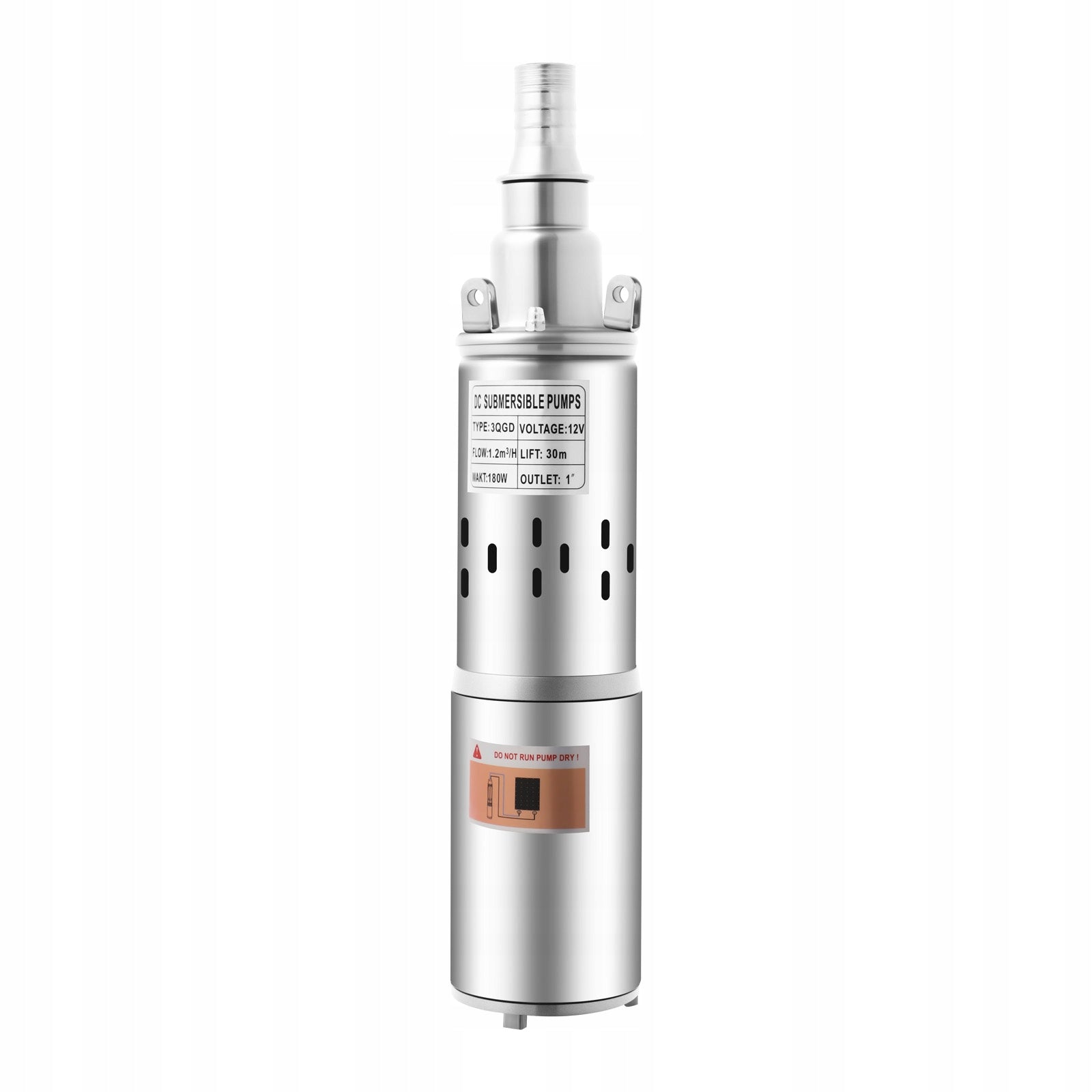 12V 180W Submersible Pump, Water Pump, Deep Well Submersible Pump Pump capacity l/h Do 500 l/h