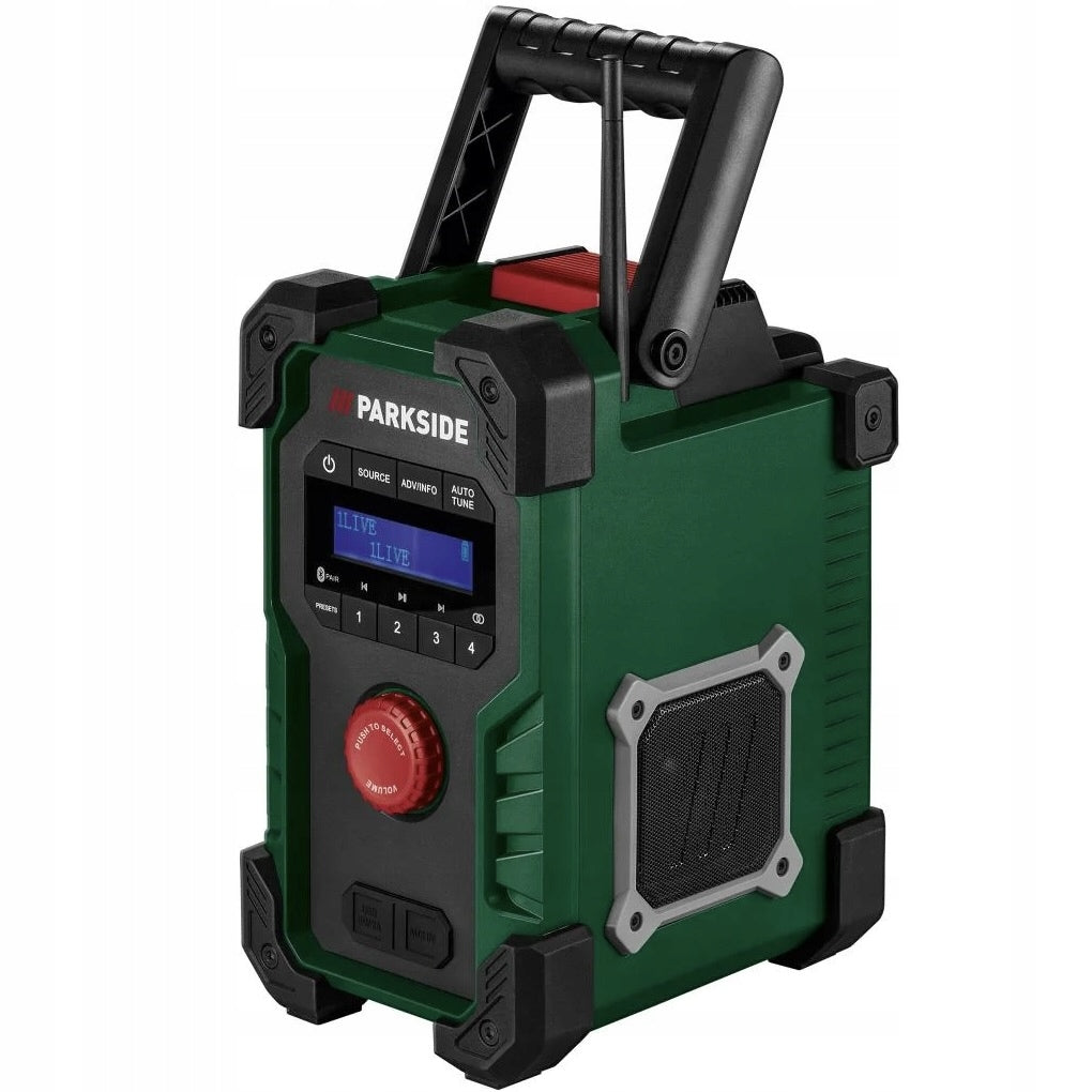 12V 20V Battery Building Radio with 230V PBR 10 A1 PARKSIDE Power Supply