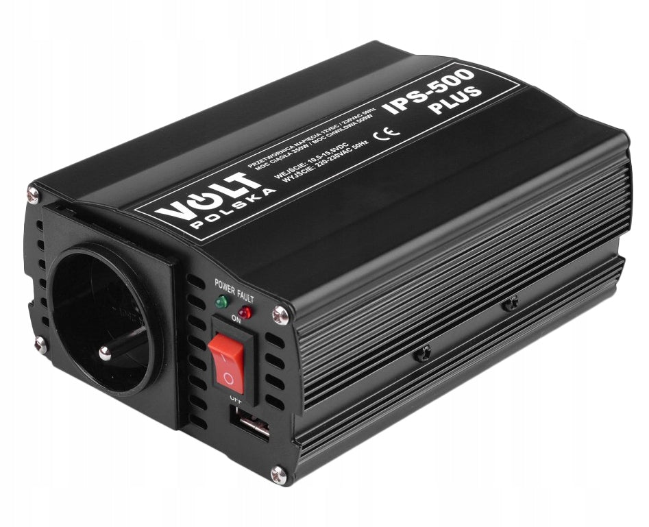 12V 230V 350W 500W VOLT POLSKA + USB SOCKET CONVERTER Brand Volt Polska