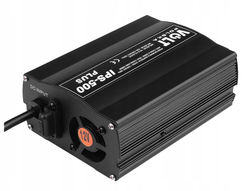 12V 230V 350W 500W VOLT POLSKA + USB SOCKET CONVERTER Effective power 350 W