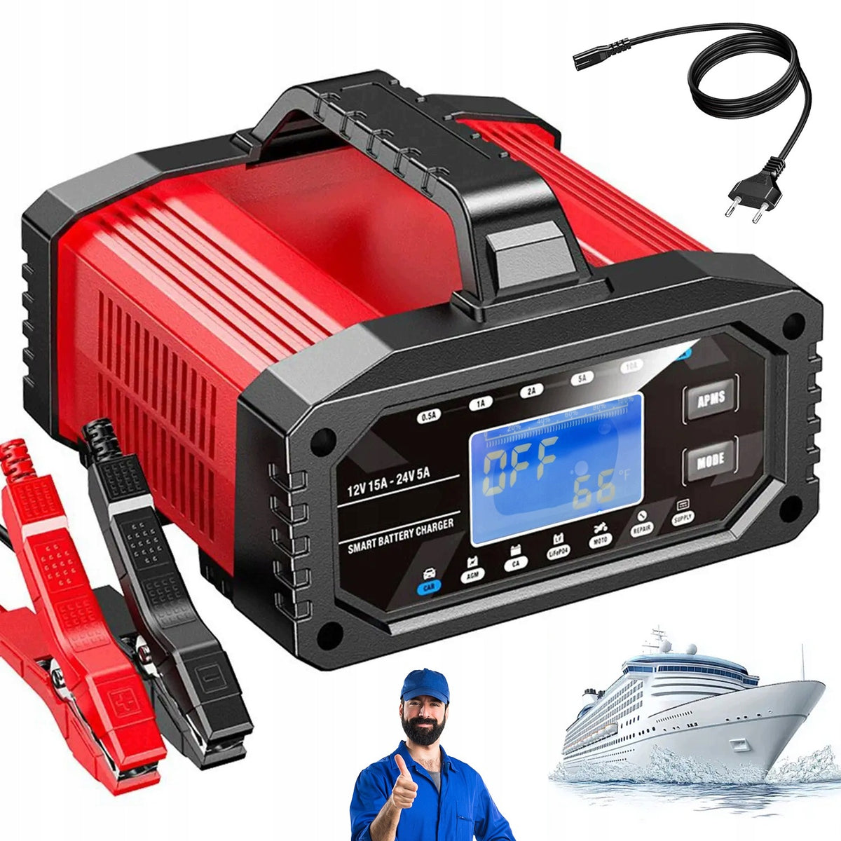 12V/24V BATTERY RECTIFIER POWER BANK BOOSTER FOR TRUCK