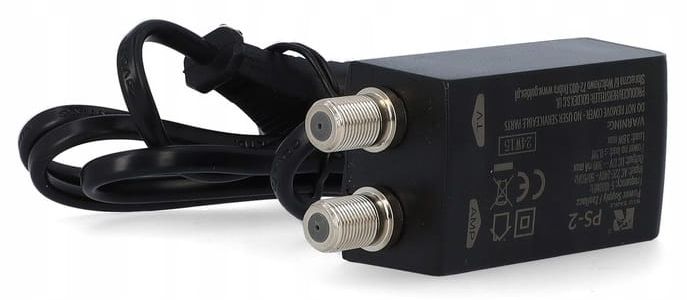 12V 300mA PS2 2x F Antenna Power Supply for DVB-T Signal Antennas and Amplifiers Manufacturer code Zasilacz 12V 300mA do Anten DVB-T2