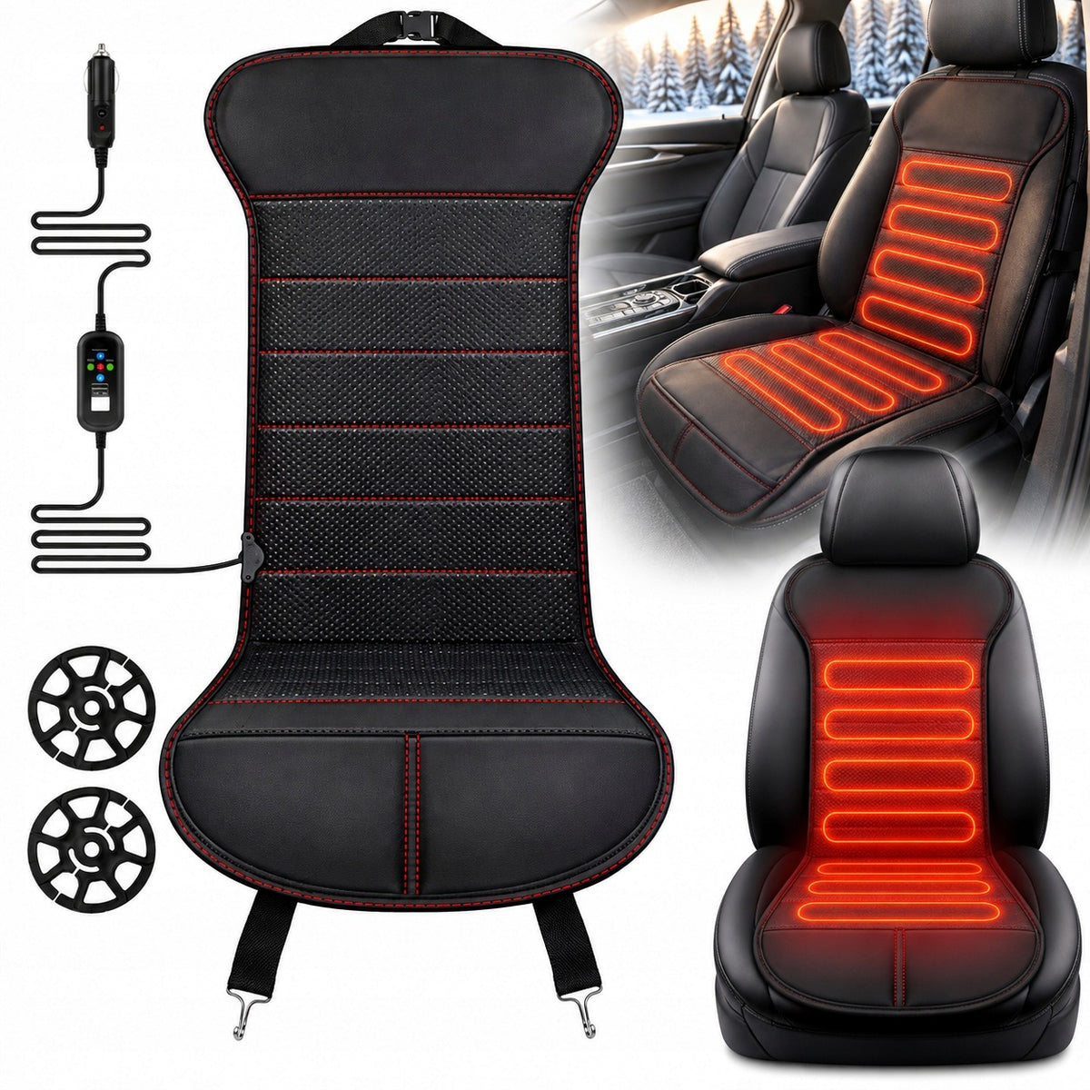 12V 42W CAR HEATED MAT FOR SEAT 30W