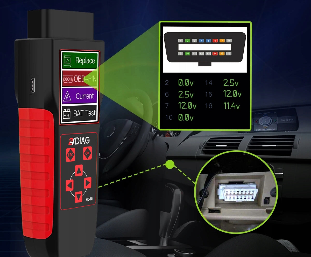 12V BATTERY TESTER ANTI-RESET VOLTAGE ECU SUPPORT WHEN REPLACING EAN (GTIN) 5904954303116