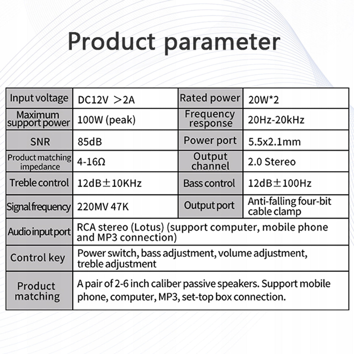 12V CAR AUDIO POWER AMPLIFIER FOR AUTO HOME THEATER SUBWOOFER MP3 Packaging status original