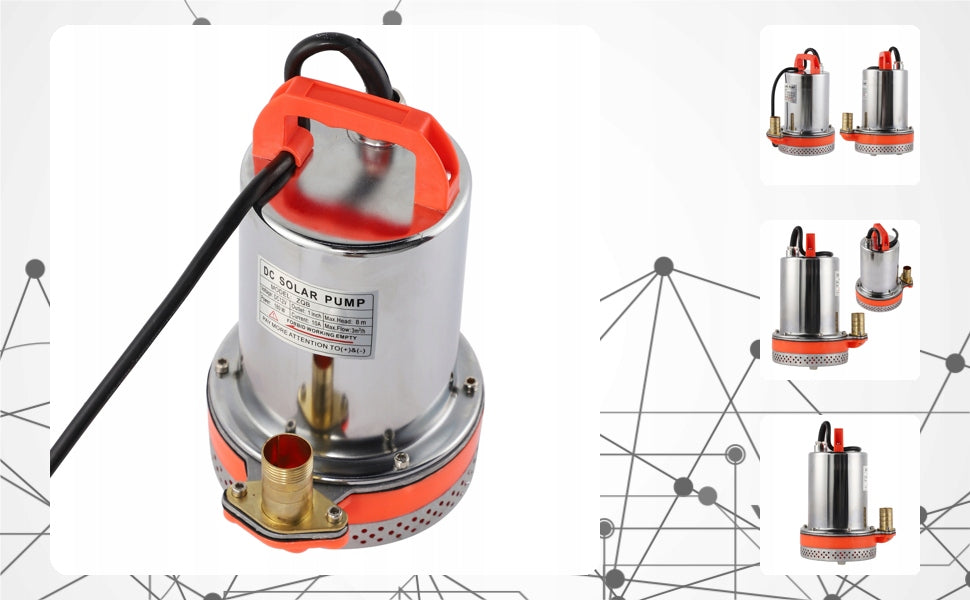 12V DC 3000 L/H SILENT SUBMERSIBLE PUMP HIGH EFFICIENCY AND HIGH FLOW RATE Pump capacity l/h 2501 - 5000 l/h