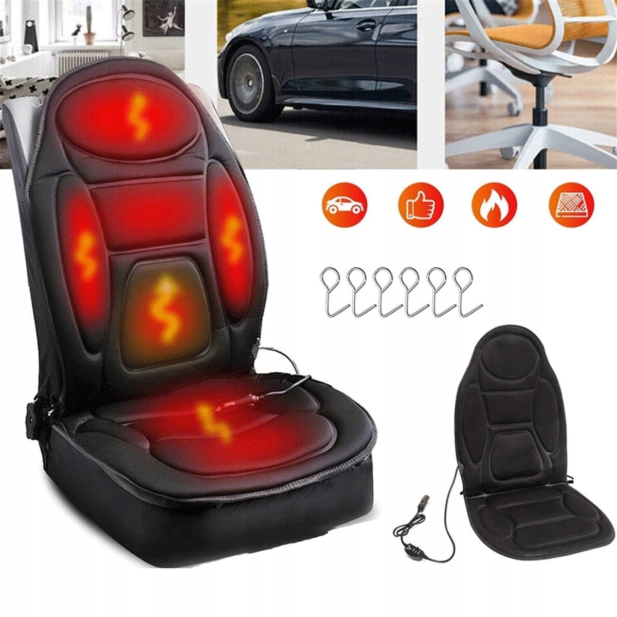 12V HEATING MAT FOR CAR UNIVERSAL BLACK WITH AUTOMATIC CONTROL Packaging status original