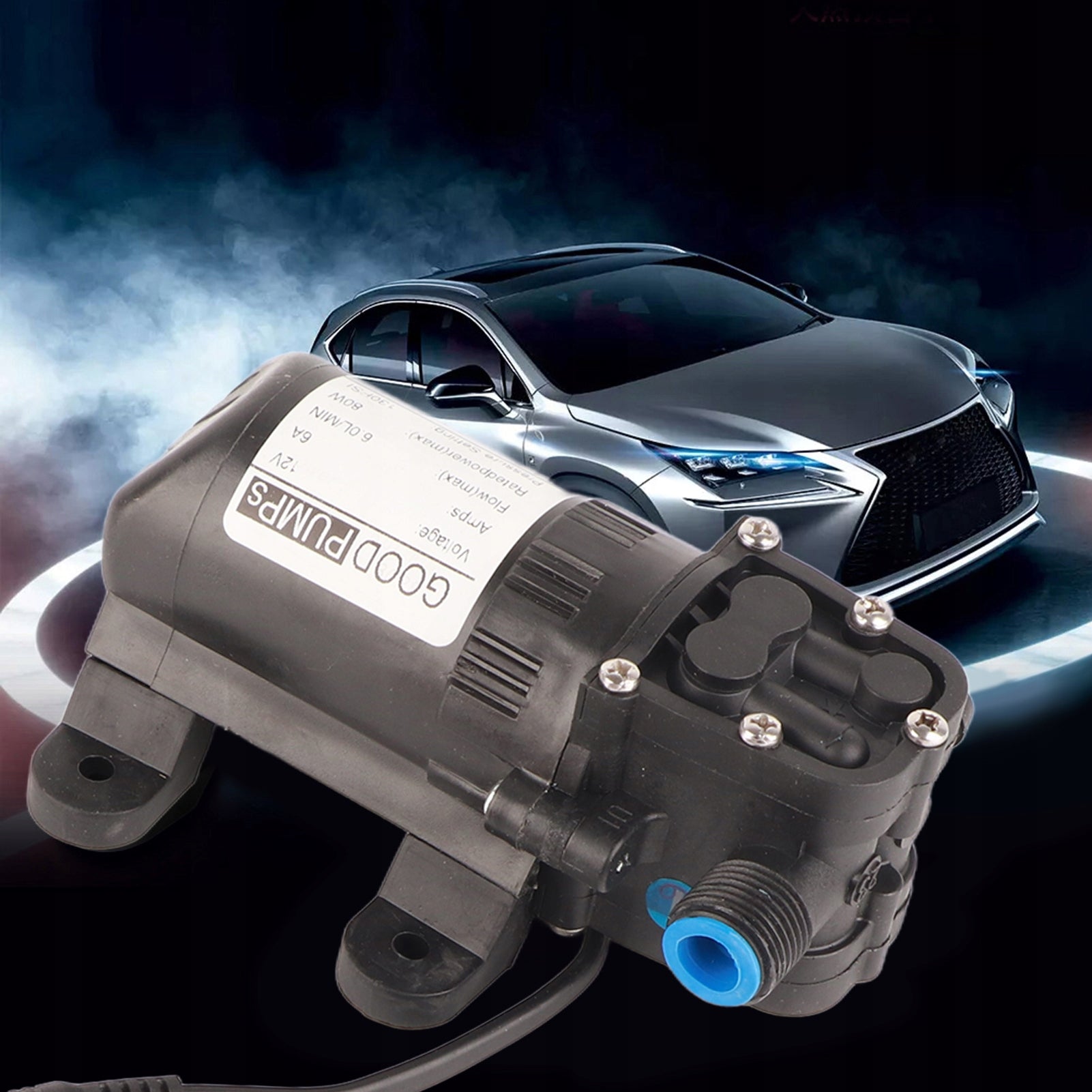 12V HIGH PRESSURE ELECTRIC CAR WASH MACHINE 80W Packaging status original