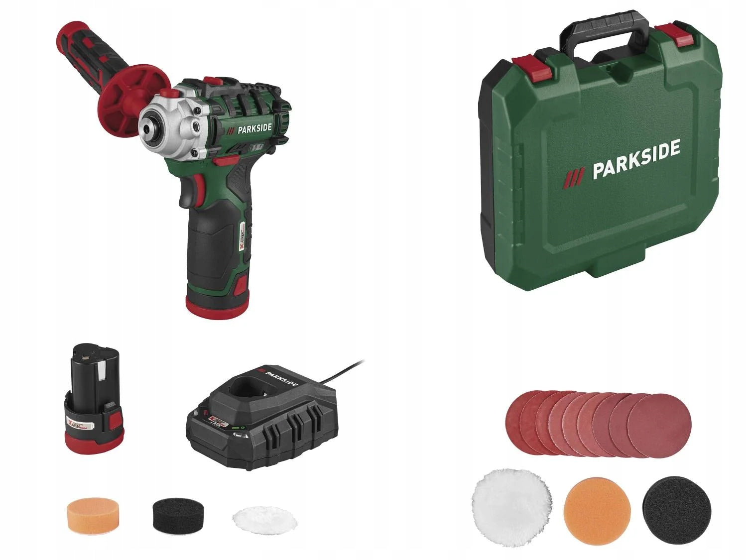 12V PARKSIDE PAAP 12 F6 CORDLESS POLISHER (WITH BATTERY AND CHARGER)