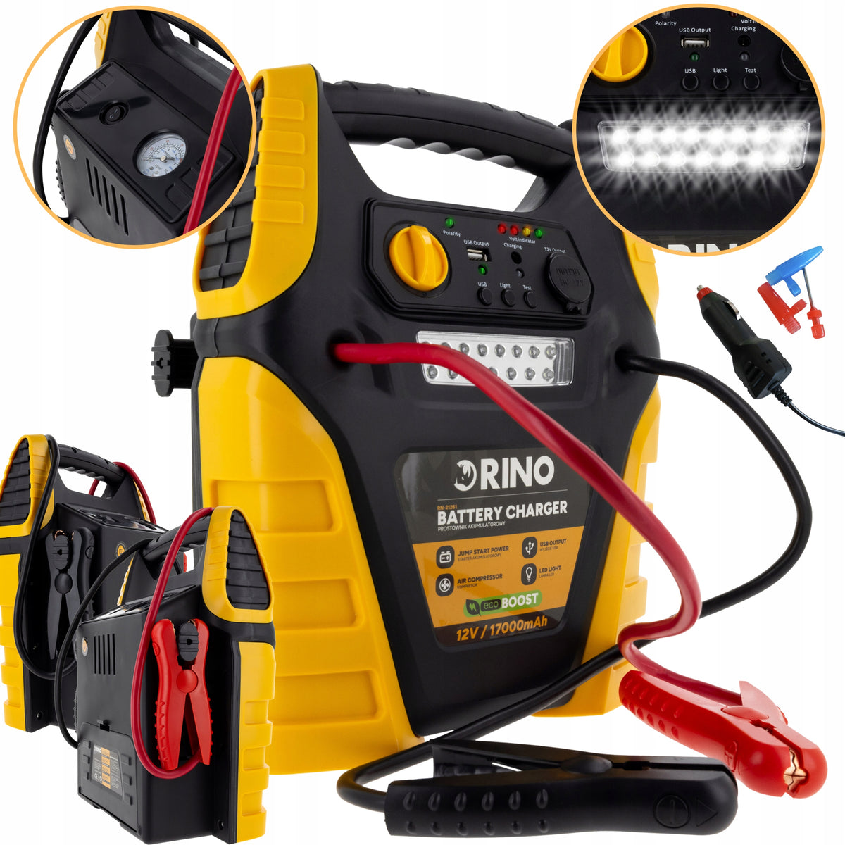 12V RINO 5in1 Battery Charger Rectifier with Car Start