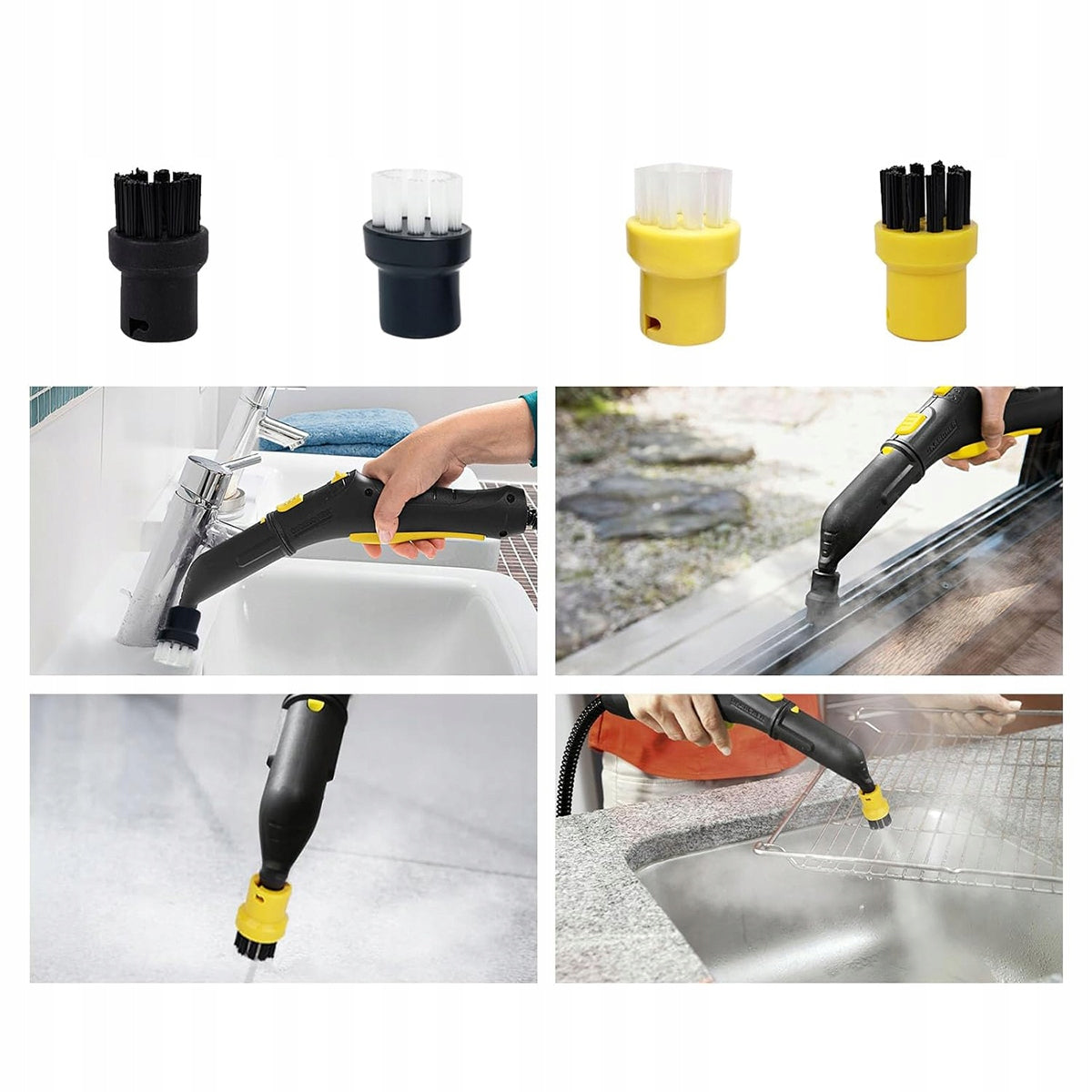 12X SET STEAMER ACCESSORIES KARCHER SC1 2 3 4 5 brush cloths nozzle Product weight with unit packaging 0.21 kg