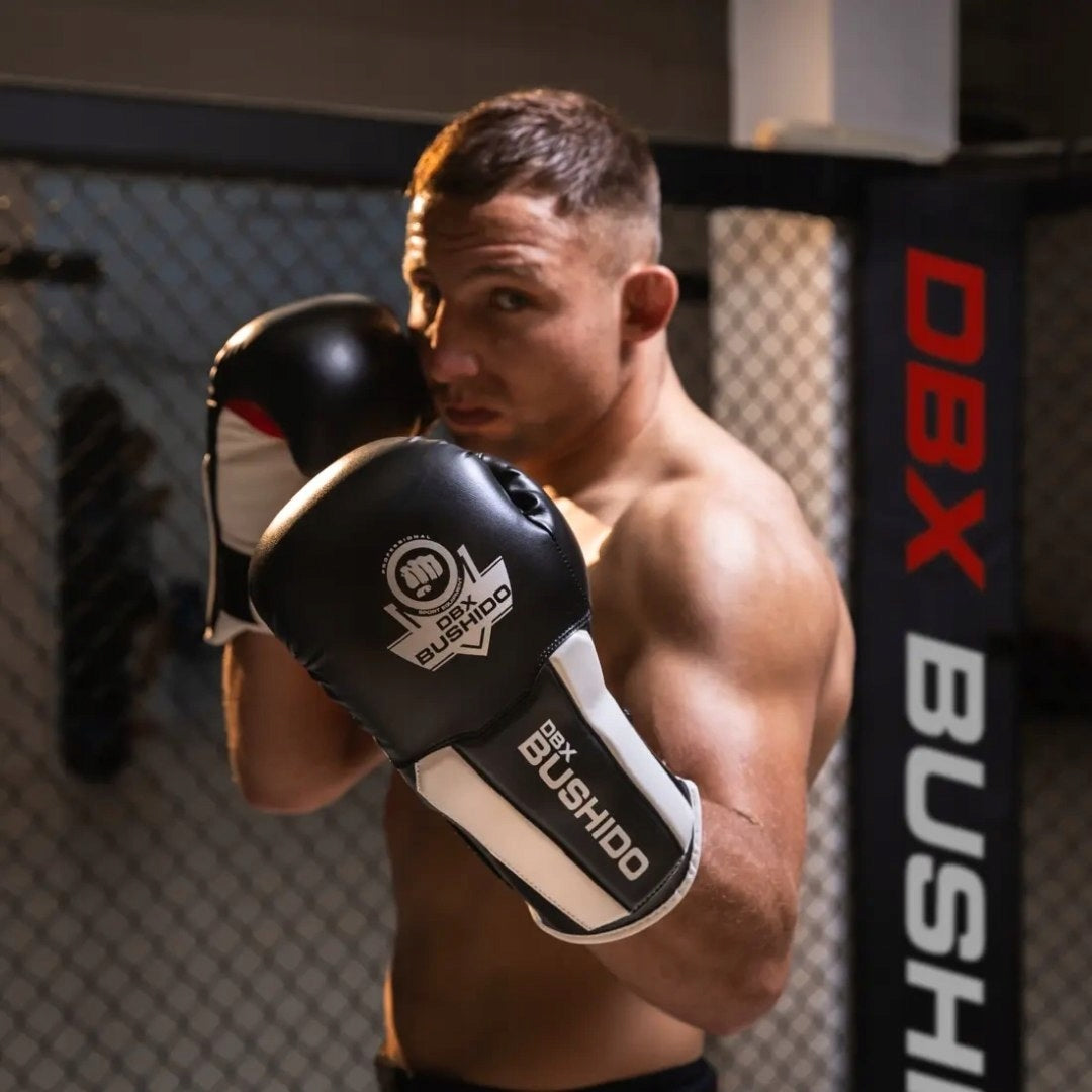 12oz Boxing Gloves - Phantom White - Valor Series Packaging status original