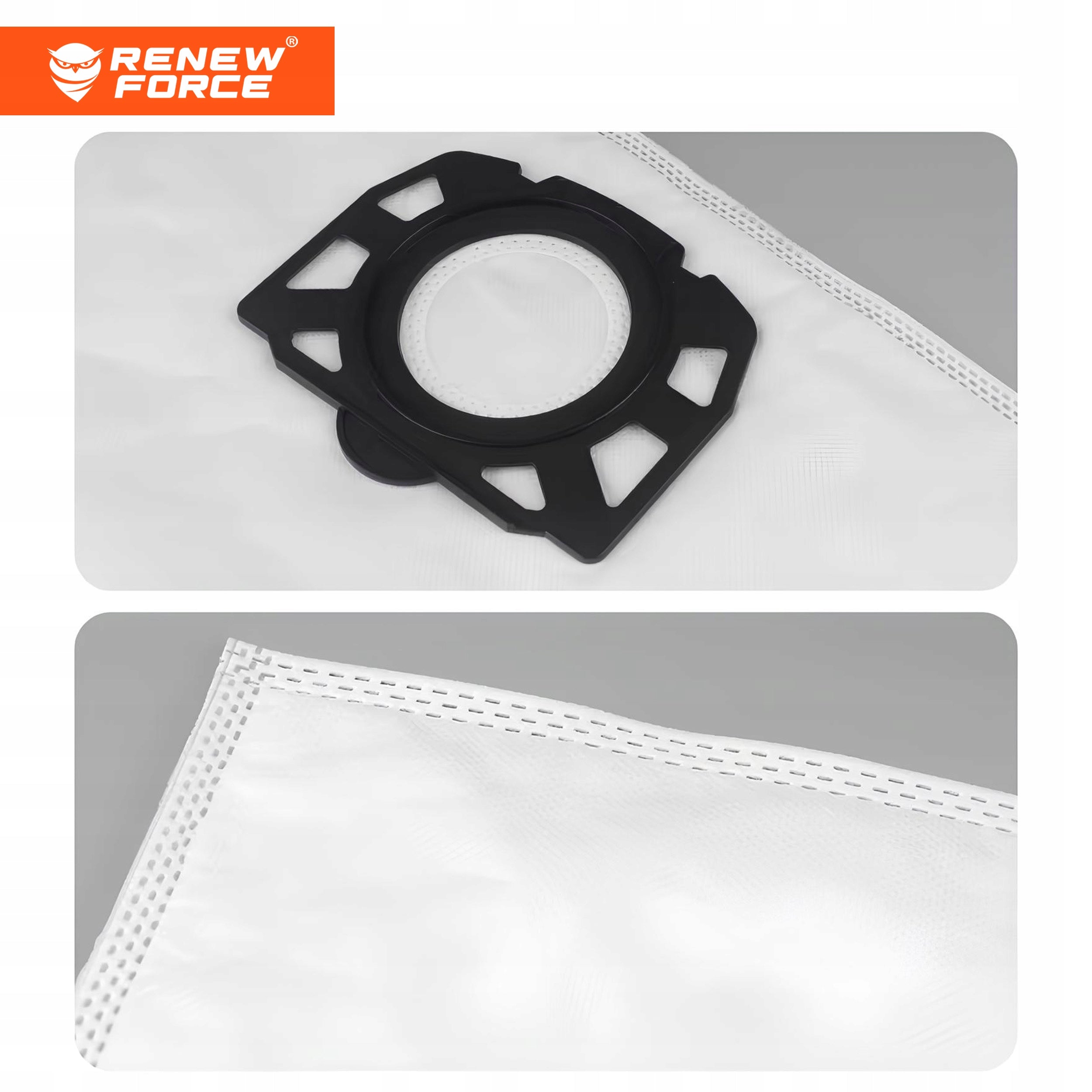 12x BAGS FILTER FOR KARCHER WD4 WD5 WD6 PREMIUM KWD6 MV4 MV5 MV6 Manufacturer code WOREK NA ŚMIECI DO ODKURZACZY KARCHER FILTR