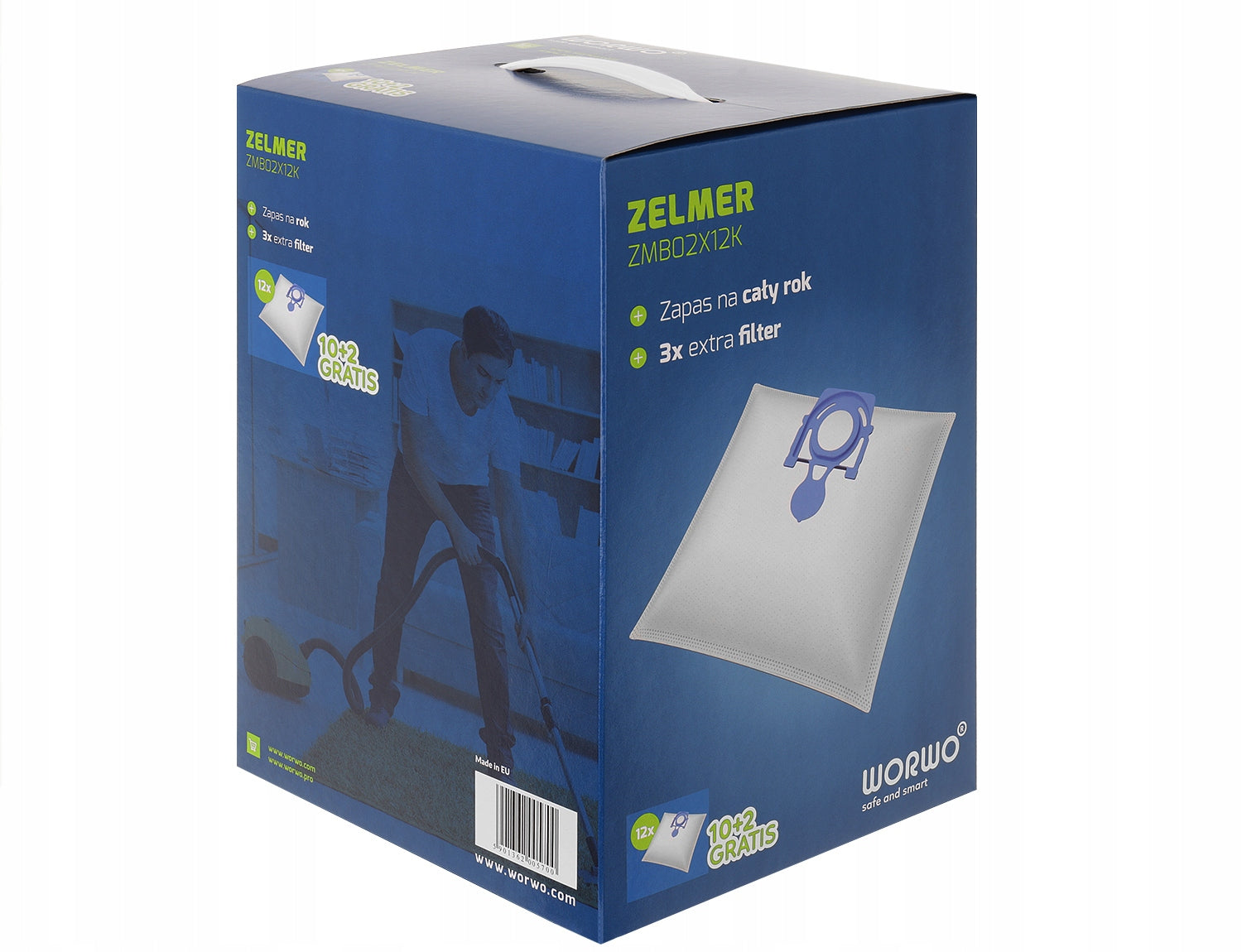 12x BAGS for ZELMER ODYSSEY HEPA FILTER vacuum cleaner Manufacturer code ZVCA100B 49.4000 ZMB02x12 5000.0050 ZVCA050H