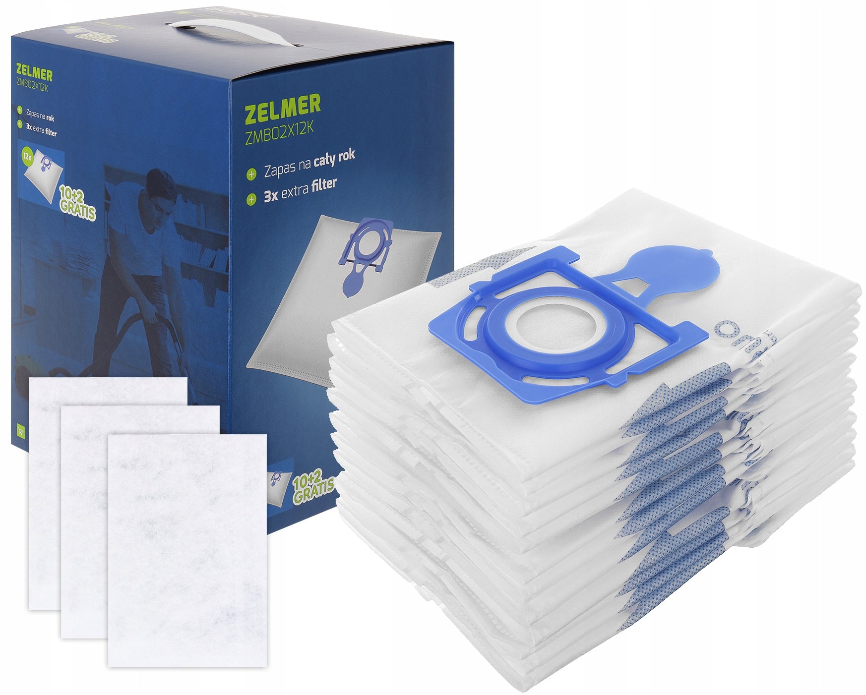 12x BAGS for ZELMER ODYSSEY HEPA FILTER vacuum cleaner Packaging status original