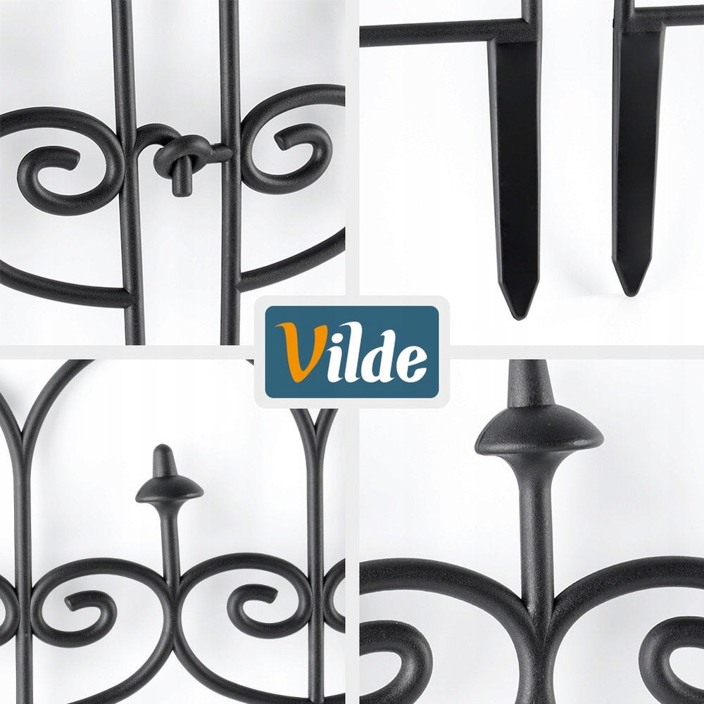 12x GARDEN Fence black border palisade lawn edging beds 714 cm Product height 34 cm