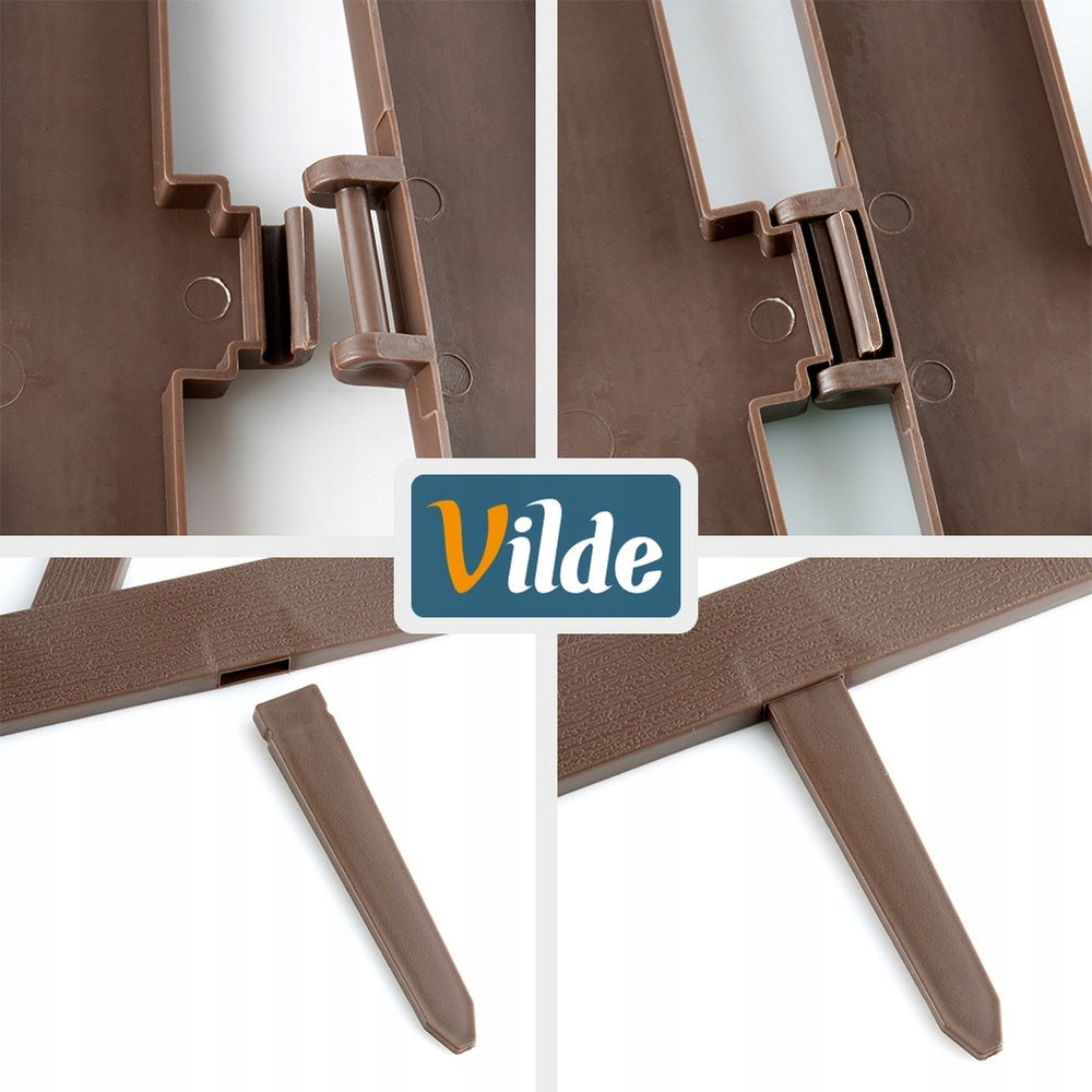 12x GARDEN Fence brown border palisade lawn edging beds 684 cm Product height 25 cm