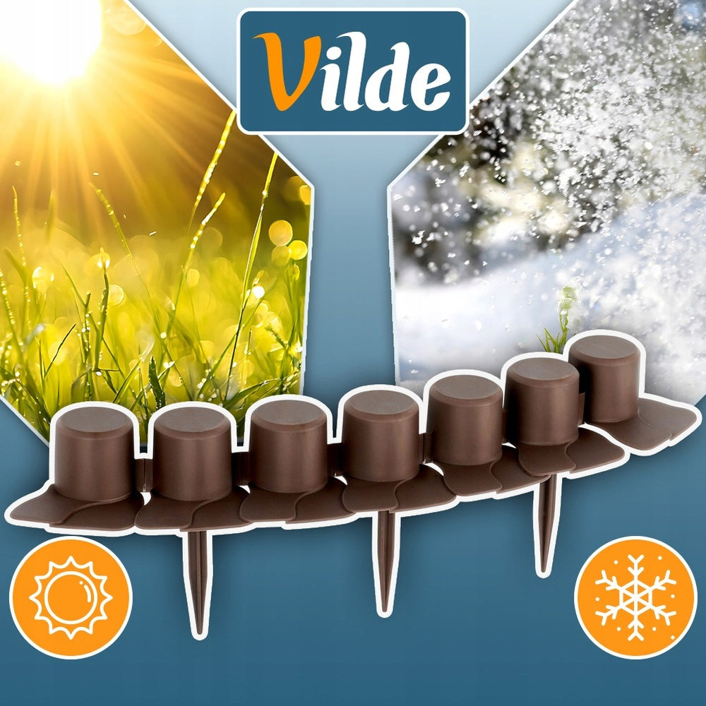 12x GARDEN Palisade brown fence border lawn edging beds 660cm Manufacturer code 5900670129788