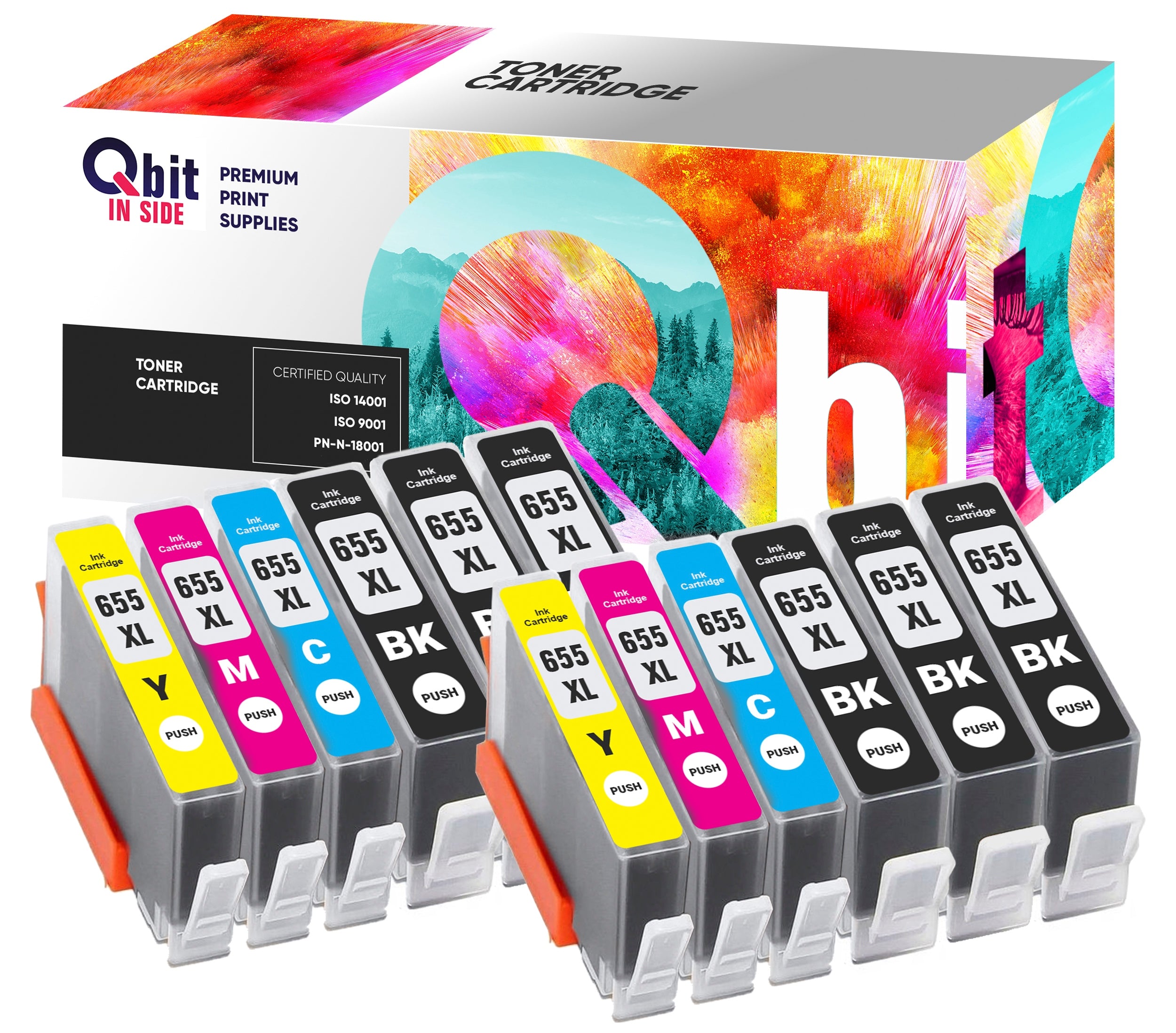 12x INK FOR HP 655 DESKJET INK ADVANTAGE 3525 4615 4625 5520 5525 6520 6525