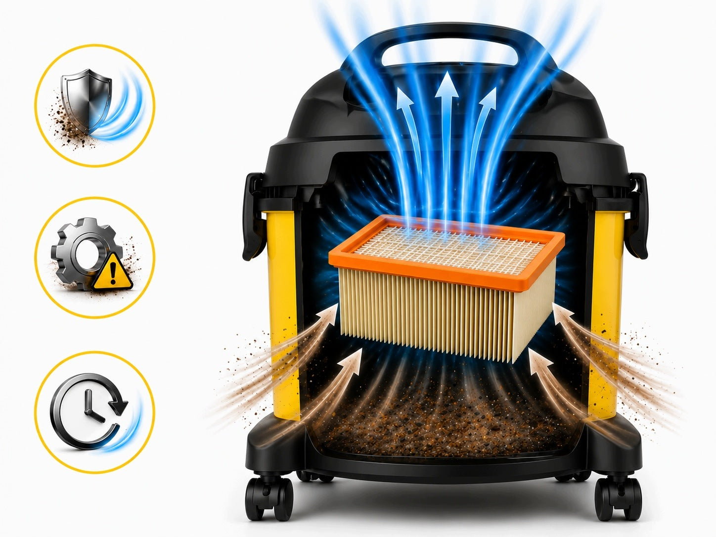 12x KARCHER WD4 WD5 WD6 MV4 MV5 MV6 SE 5.1000 VACUUM CLEANER BAGS + FILTER Manufacturer Mr.Brush