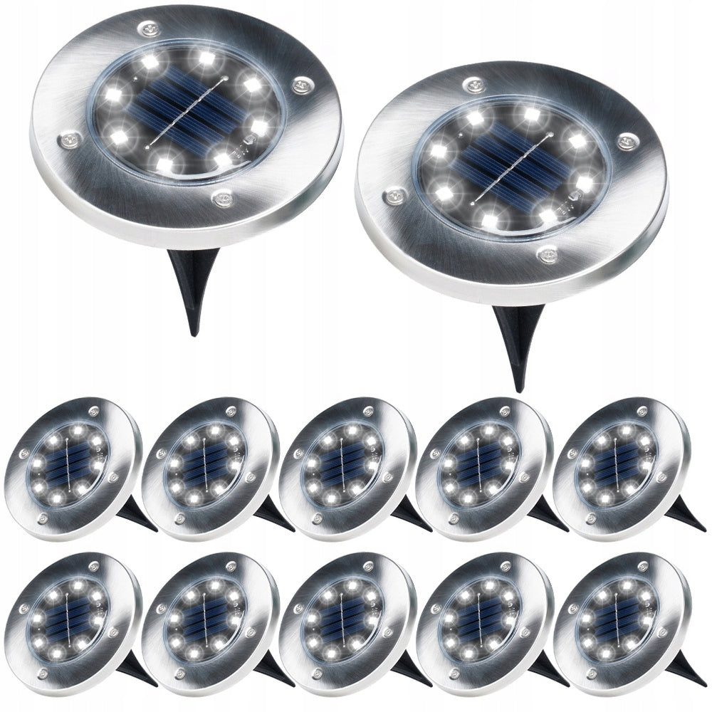 12x Solar GARDEN Lamp Ground Driven Lights LED DRIVE with Sensor Packaging status original