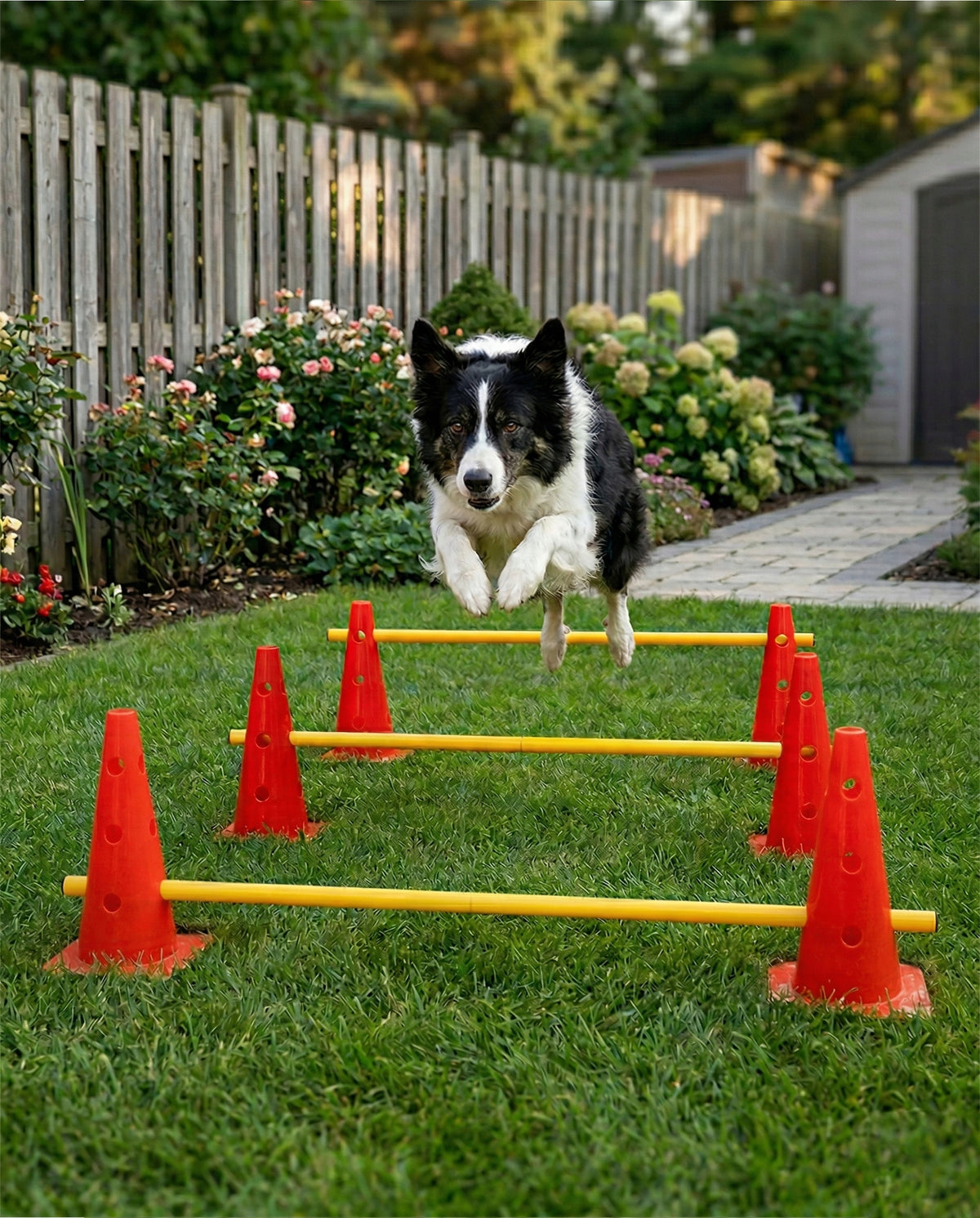 12x TRAINING STICKS WITH Poles Coordination Training Set for Dog Packaging status original