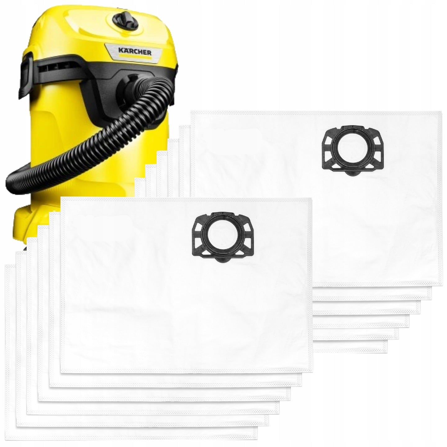 12x Vacuum cleaner bags Karcher WD3 KFI 357 V17 V15 V19 SE4001 WD2 PLUS V12