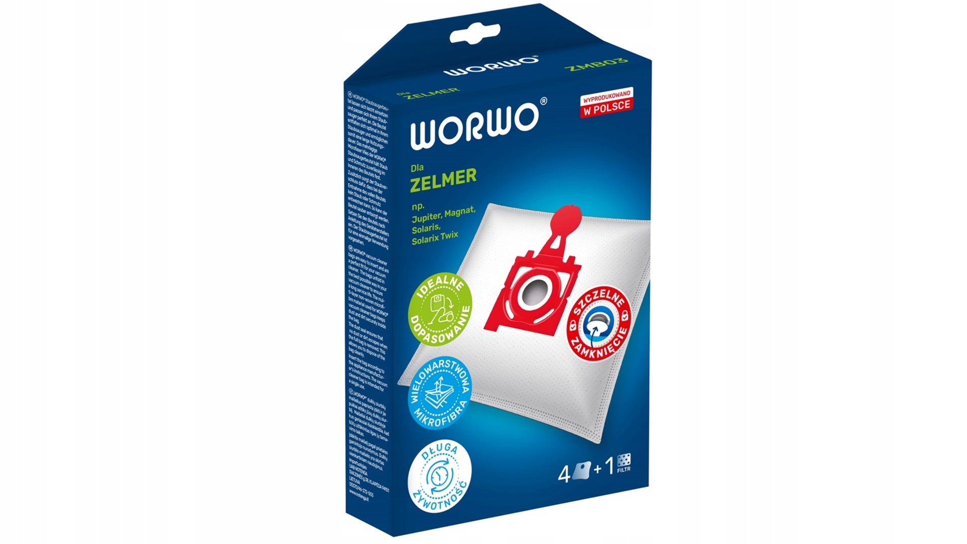 12x ZELMER JUPITER ZVC425HT ZVC427HT 2100w 4000 VACUUM CLEANER BAGS Manufacturer Worwo