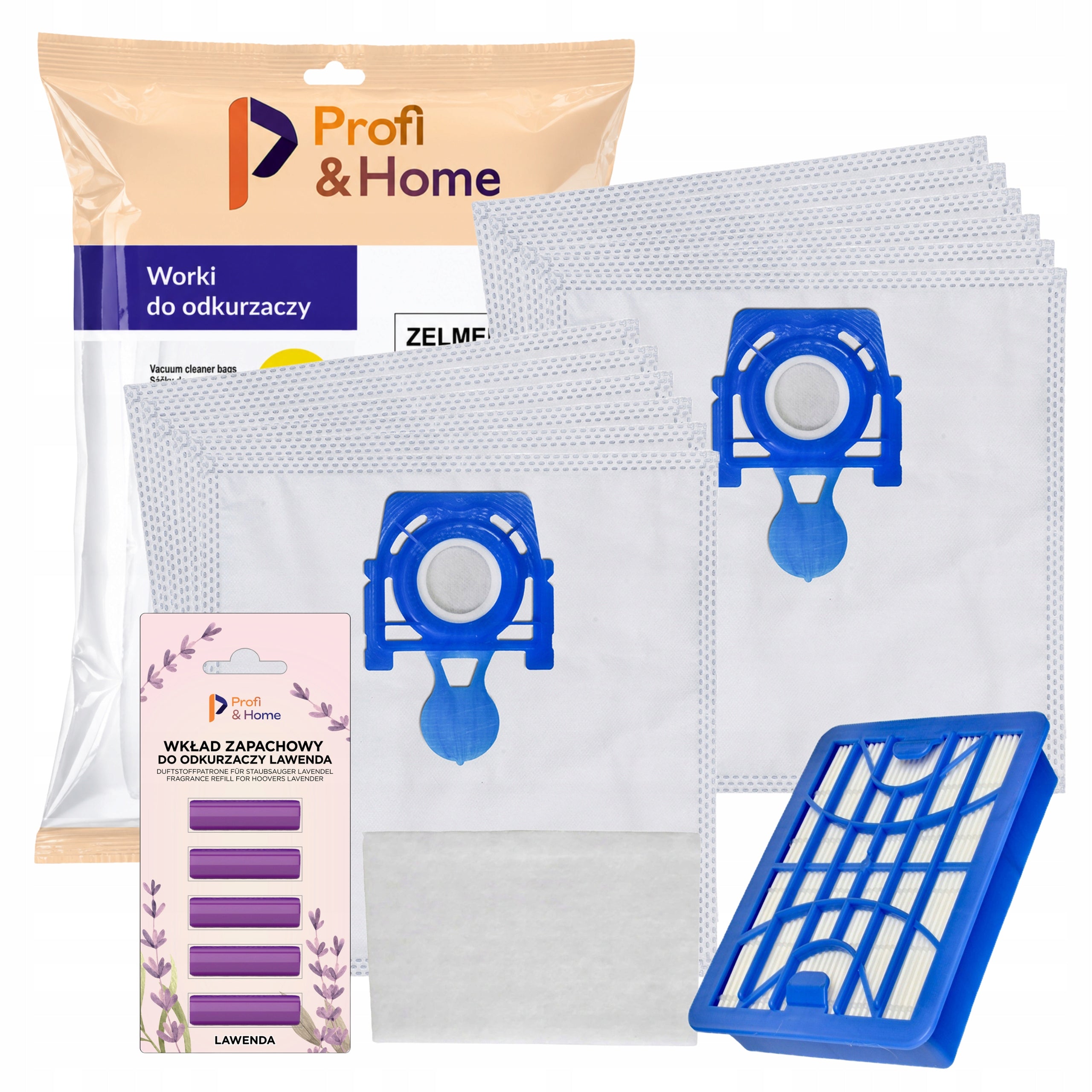 12x ZELMER ODYSSEY VACUUM CLEANER BAGS 450 1700W + HEPA FILTER ZELMER+SCENT