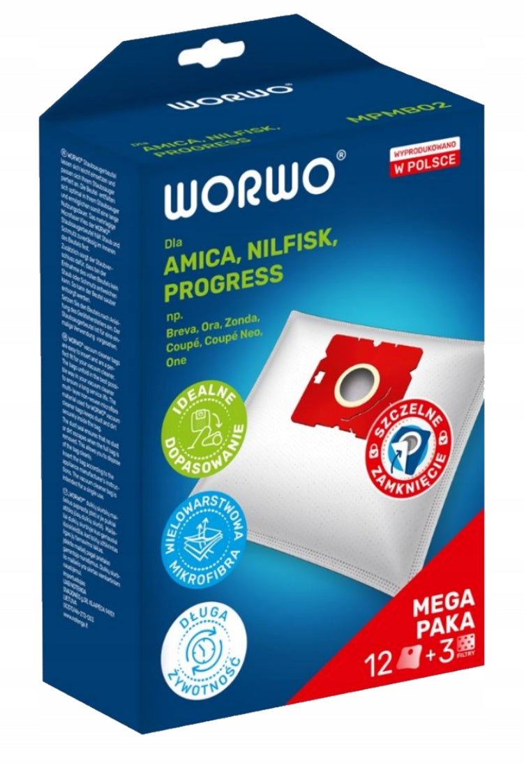 12x vacuum cleaner bags AMICA Fen Ora Surazo ZELMER Józek BEKO GORENJE MPM Packaging status original