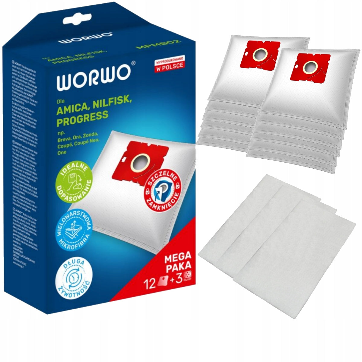 12x vacuum cleaner bags AMICA Fen Ora Surazo ZELMER Józek BEKO GORENJE MPM