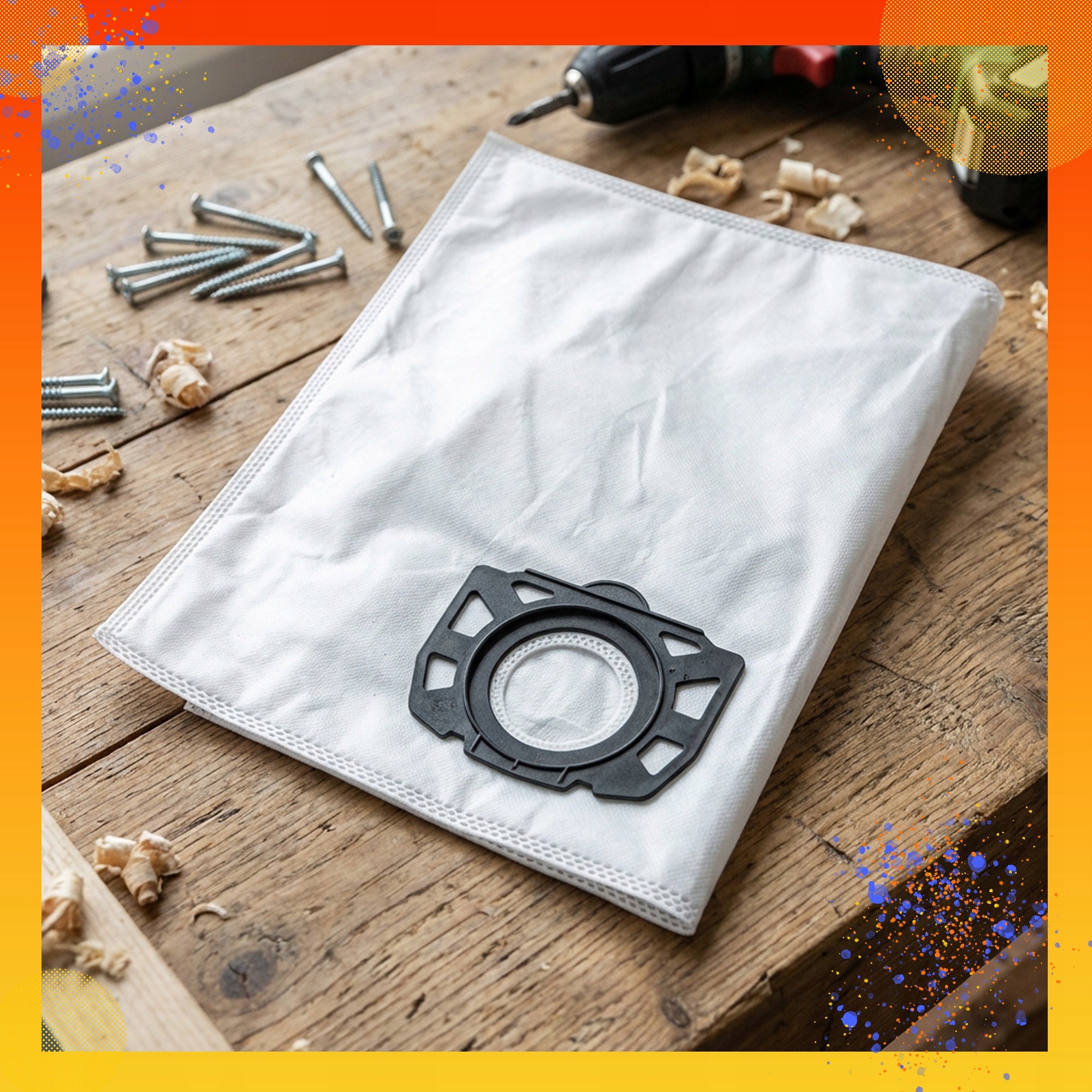 12x vacuum cleaner bags Karcher WD3 KFI 357 V17 V15 V19 SE4001 WD2 PLUS V12 Manufacturer code WORKI DO KARCHER WD3 12szt