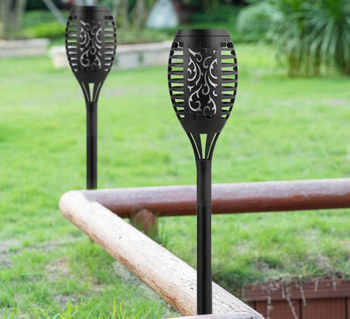 12xSolar Garden Lamp LED Torch Light Post Punched Decorative 12LED Number of pieces 12 pcs