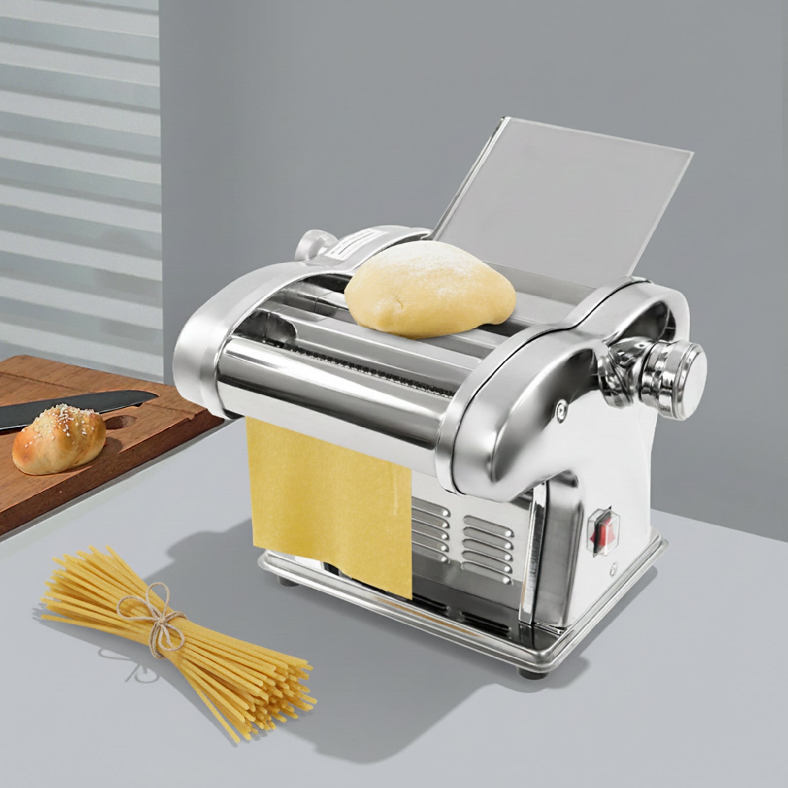 135W Electric Pasta Machine Stainless Steel 3 Blades 8 Thickness Levels Manufacturer code JY260023301
