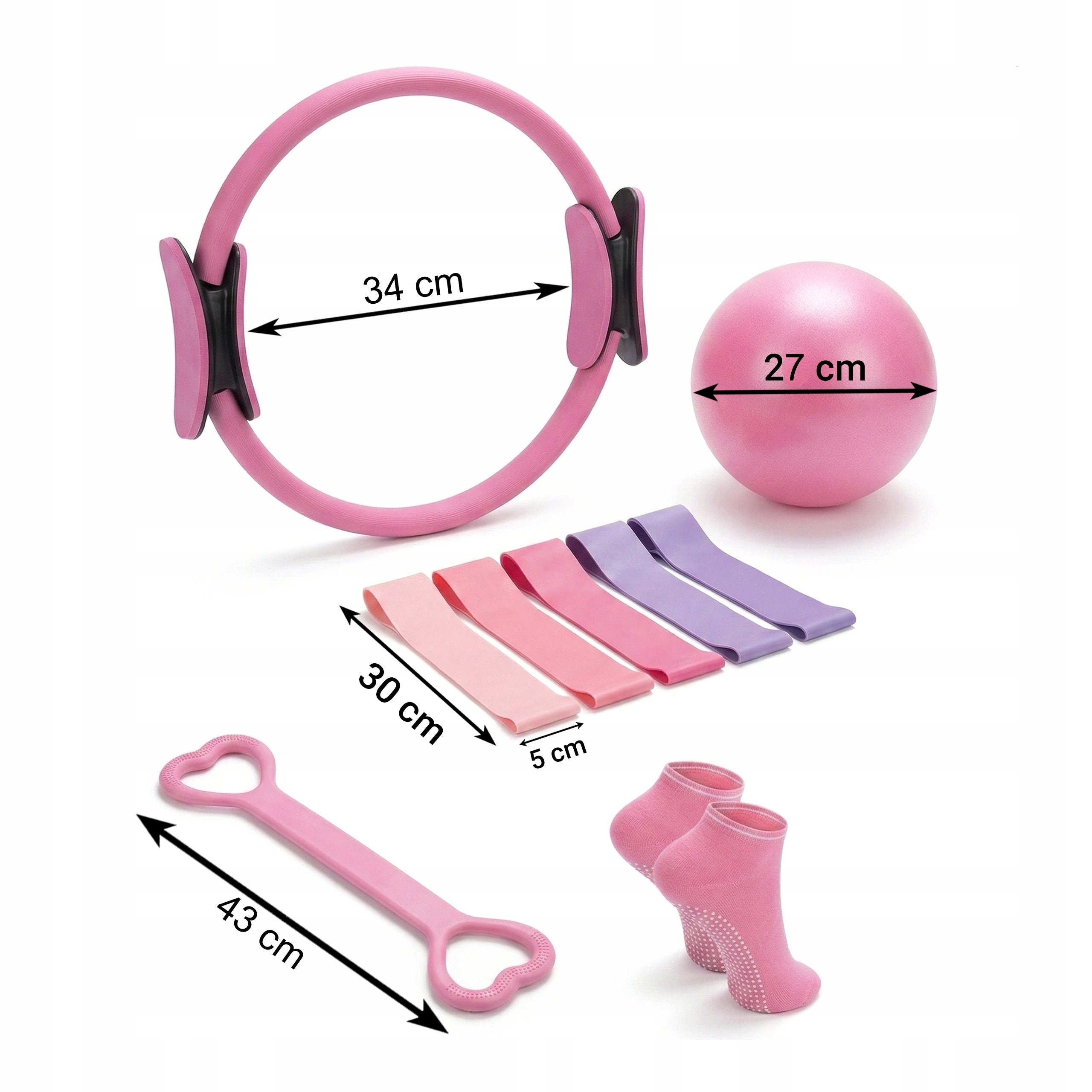 13IN1 HOME FITNESS KIT FOR PILATES YOGA EXERCISE RUBBER RESISTANCE WHEEL Packaging status original